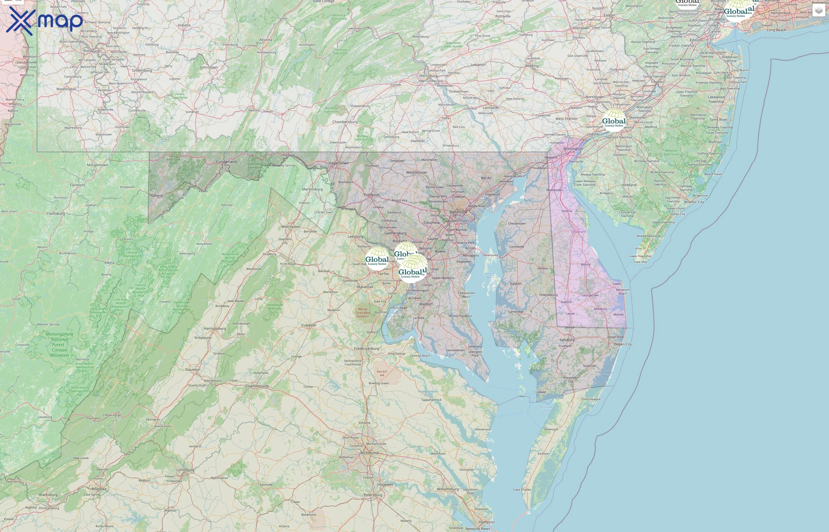 Global Luxury Suites street hotspots