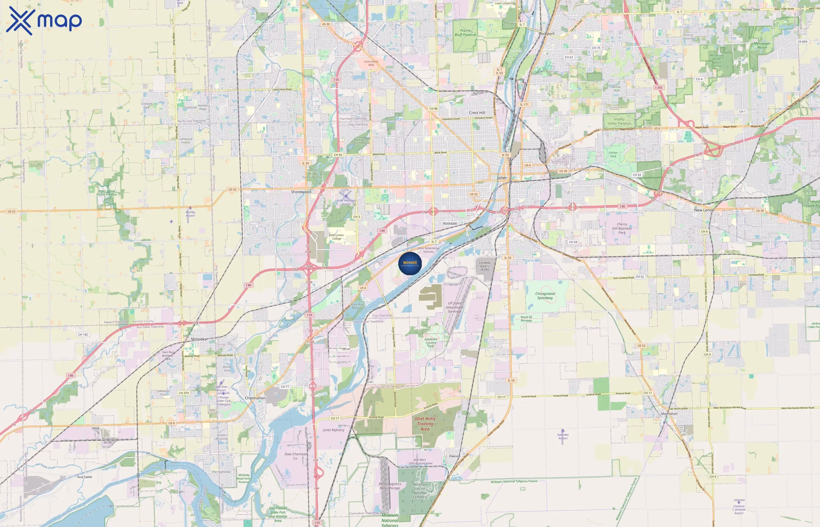 Werner Enterprises area coverage