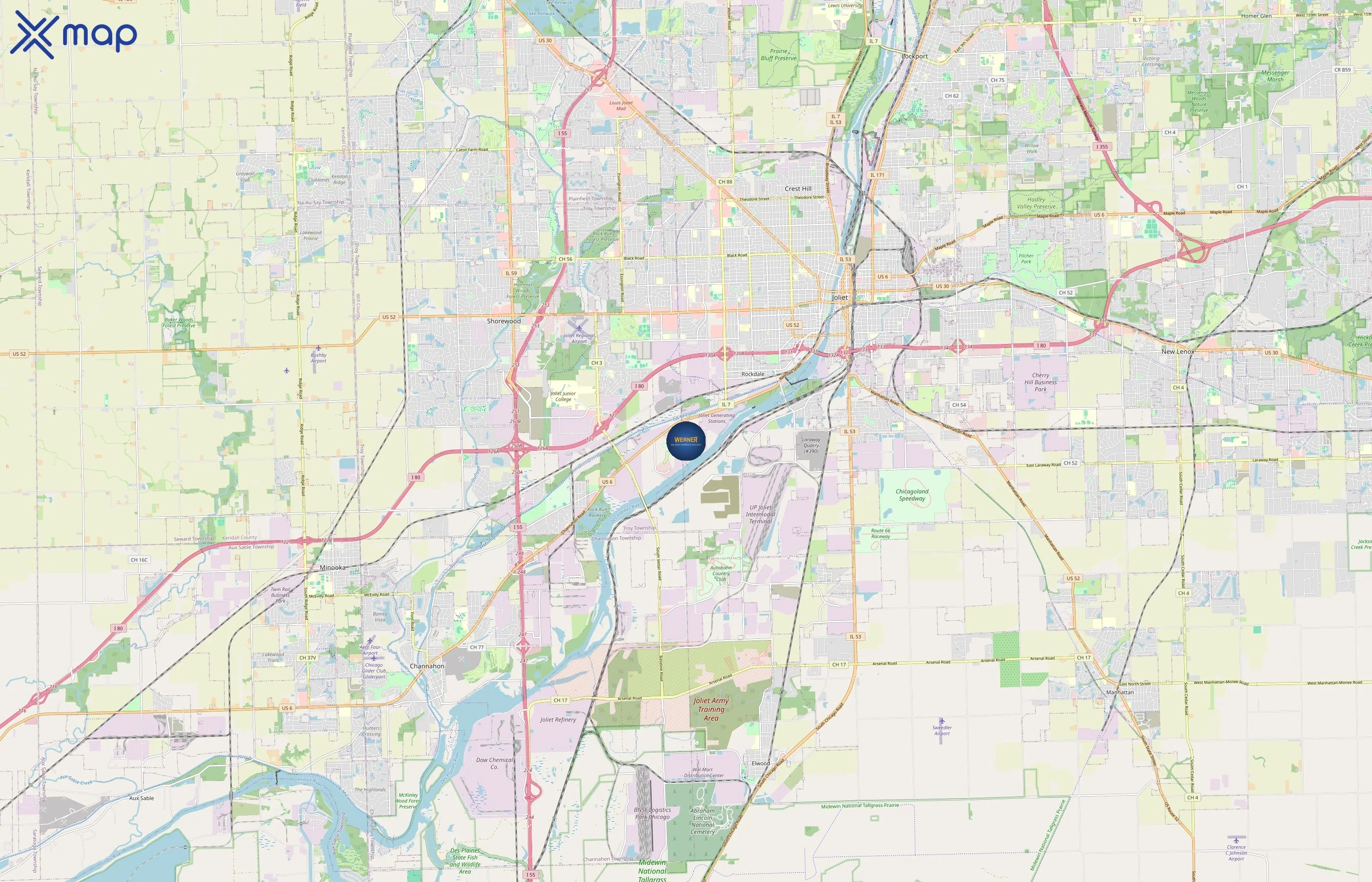 Werner Enterprises area coverage