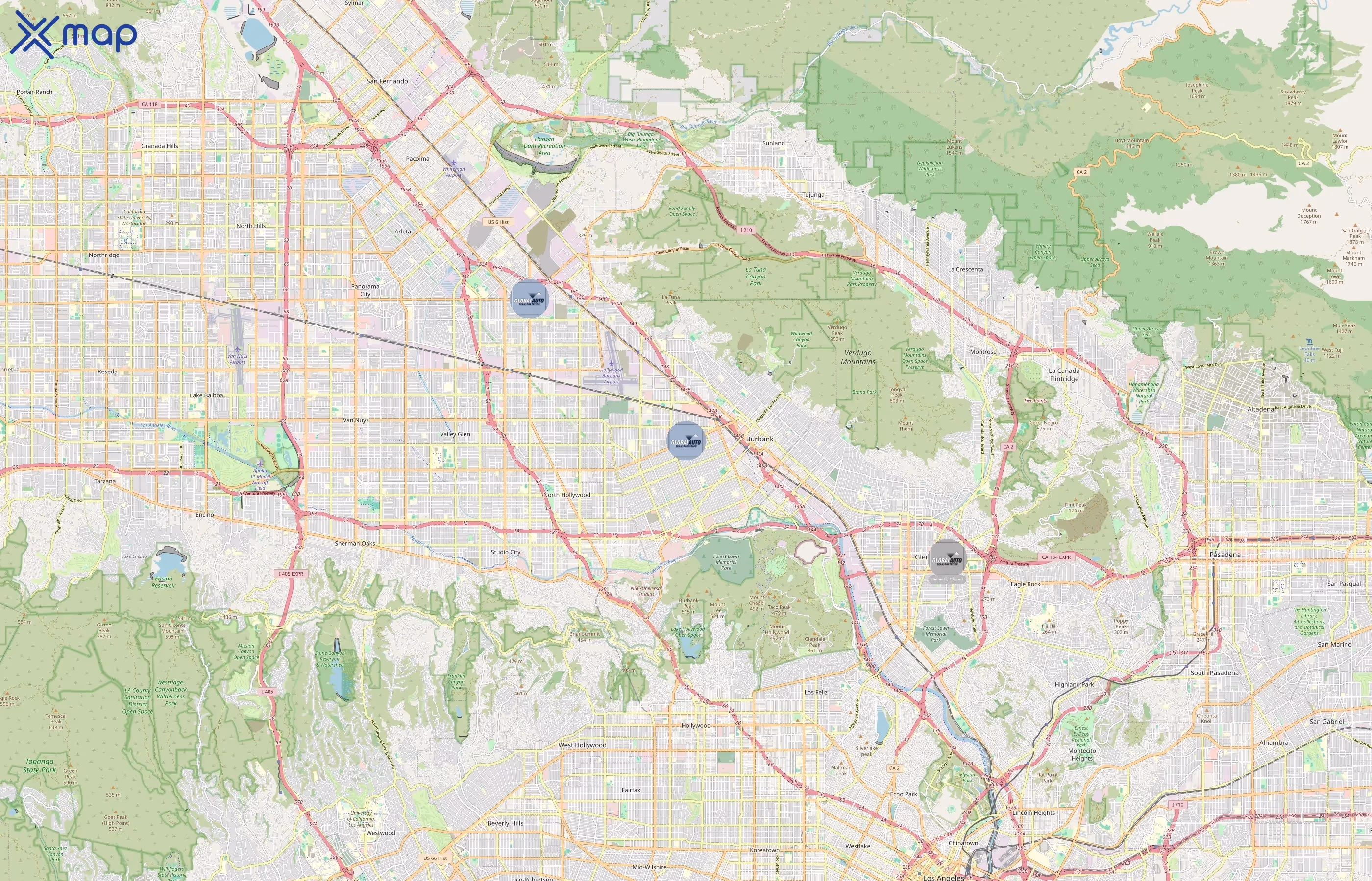 Global Auto Transportation area coverage