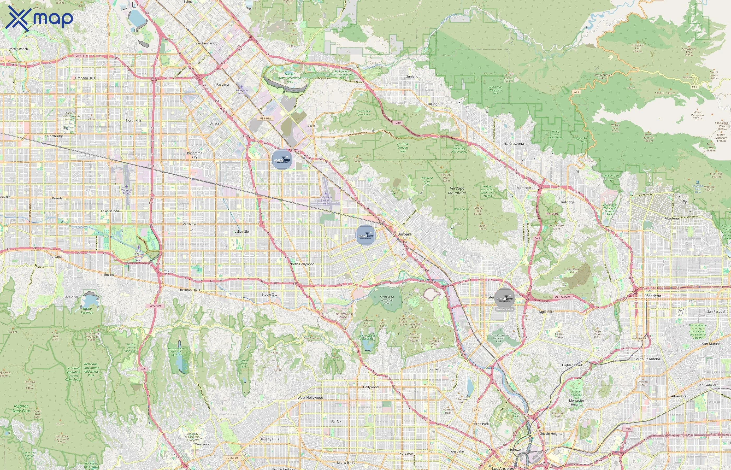 Global Auto Transportation area coverage