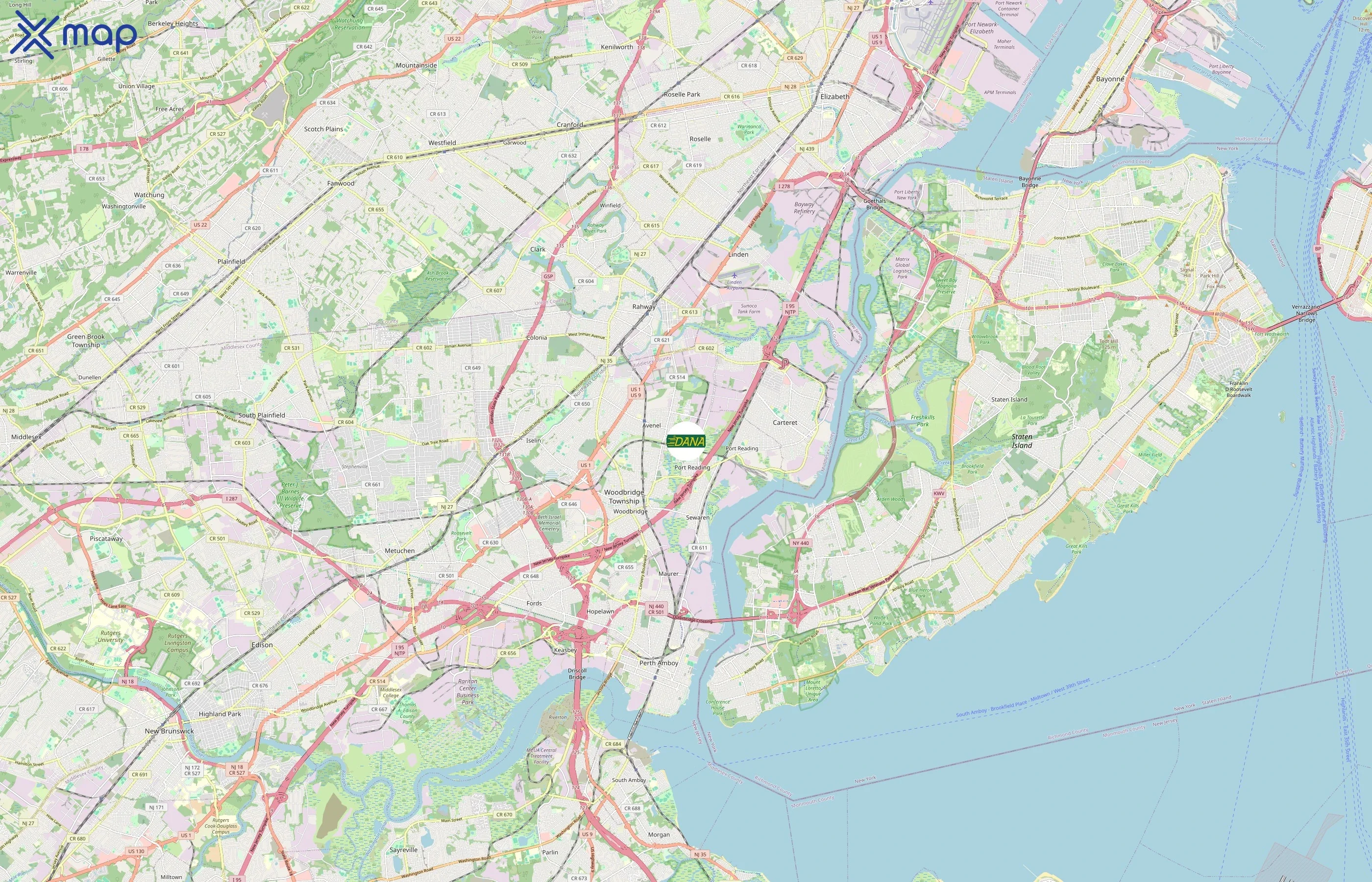 Dana Transport area coverage