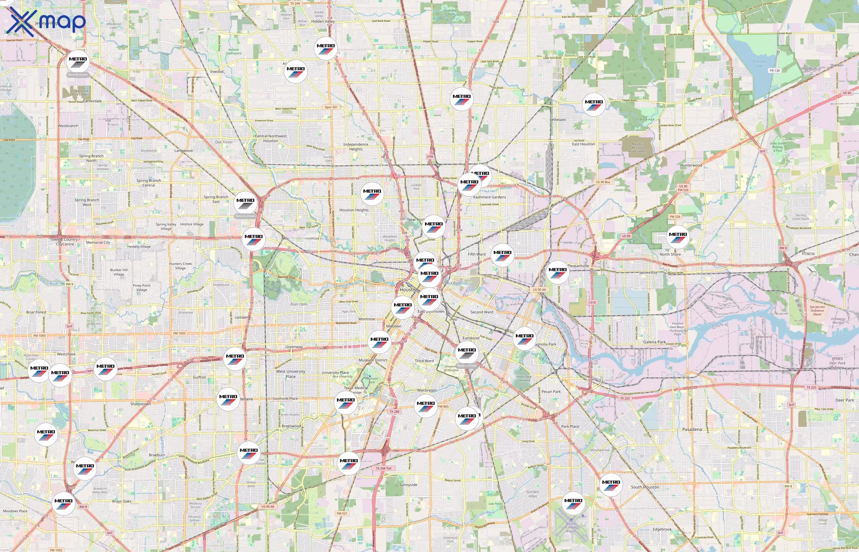 Metropolitan Transit Authority of Harris County area coverage