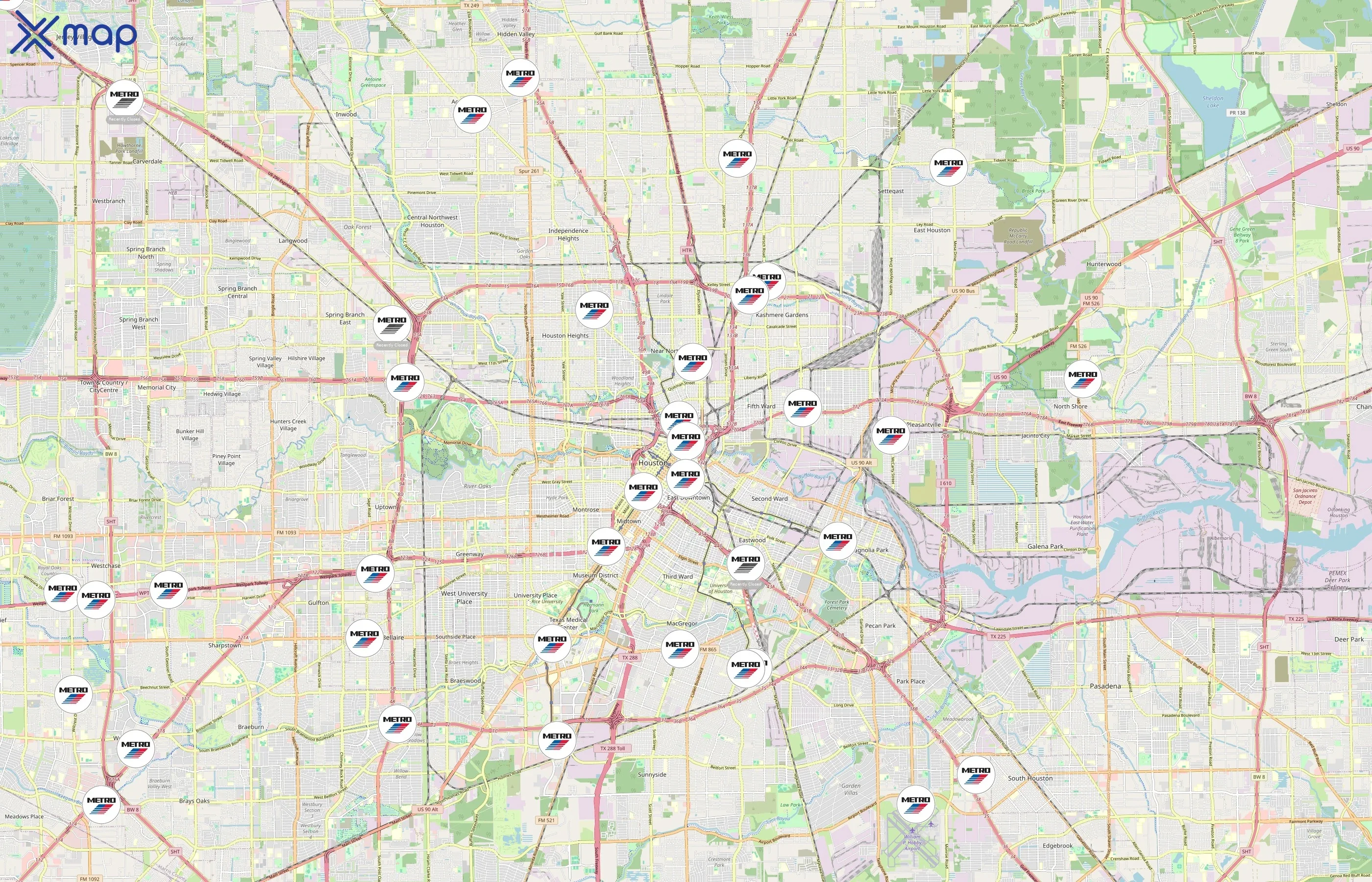 Metropolitan Transit Authority of Harris County area coverage