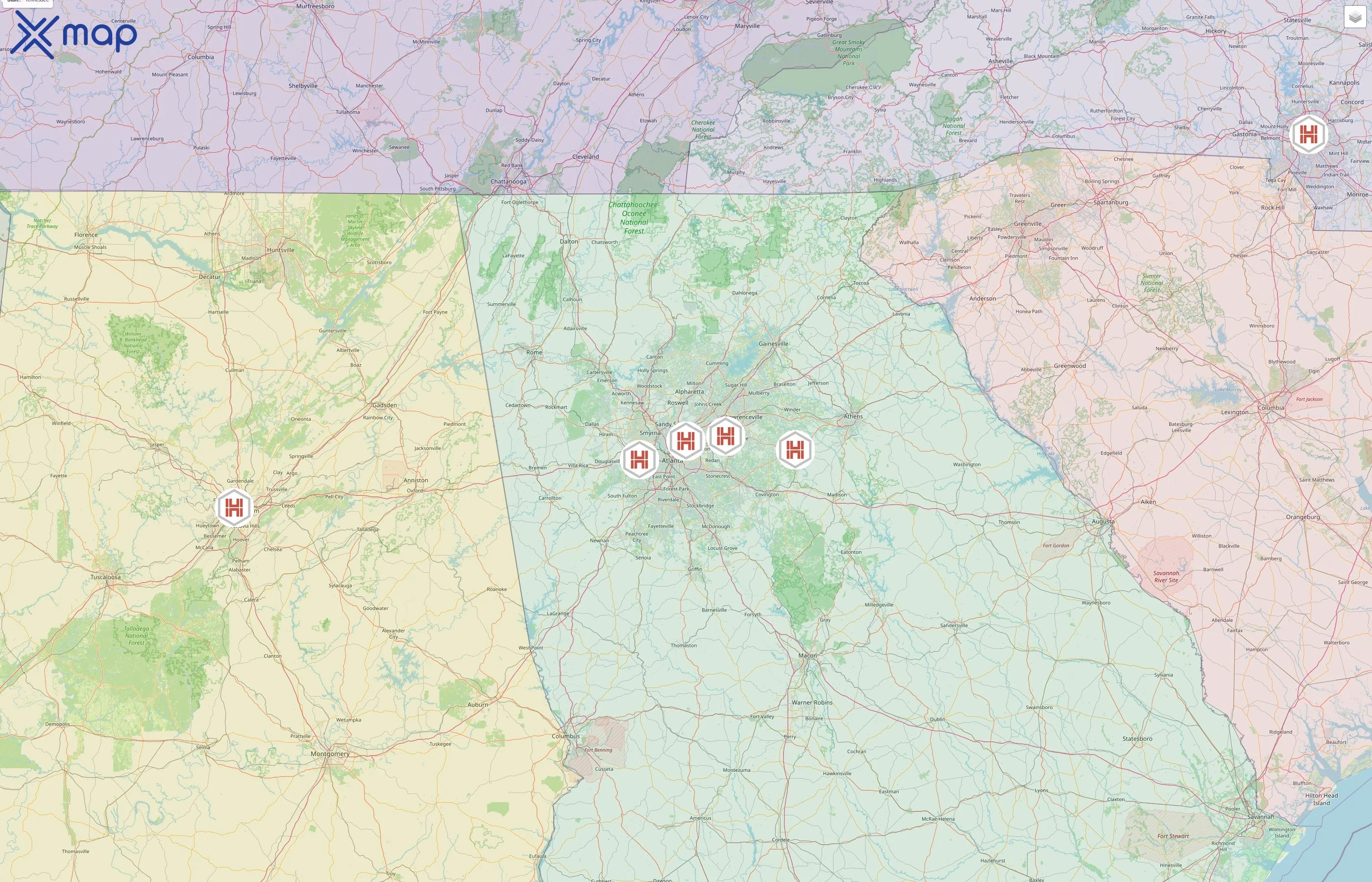 Hub Group street hotspots