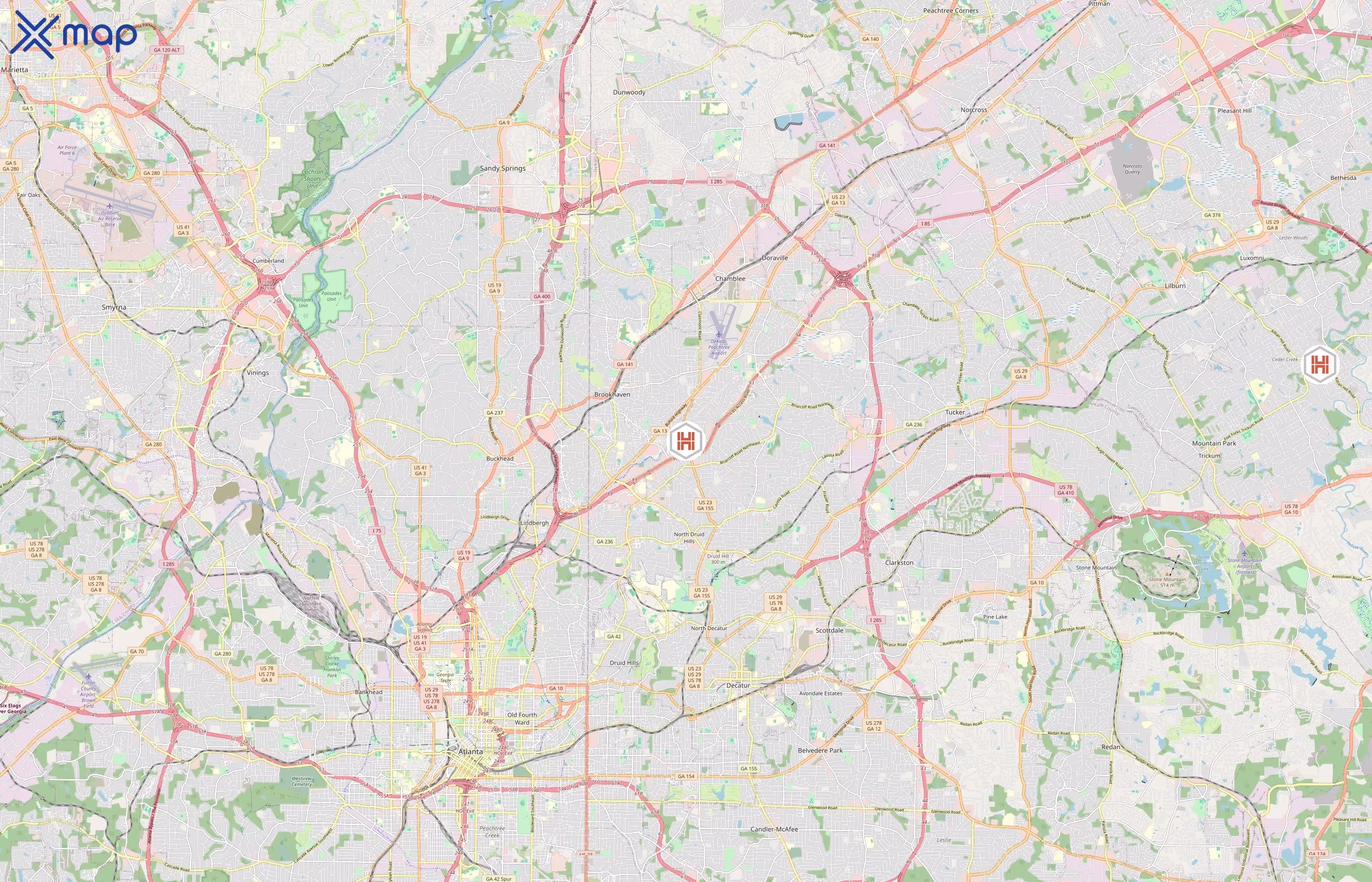 Hub Group area coverage