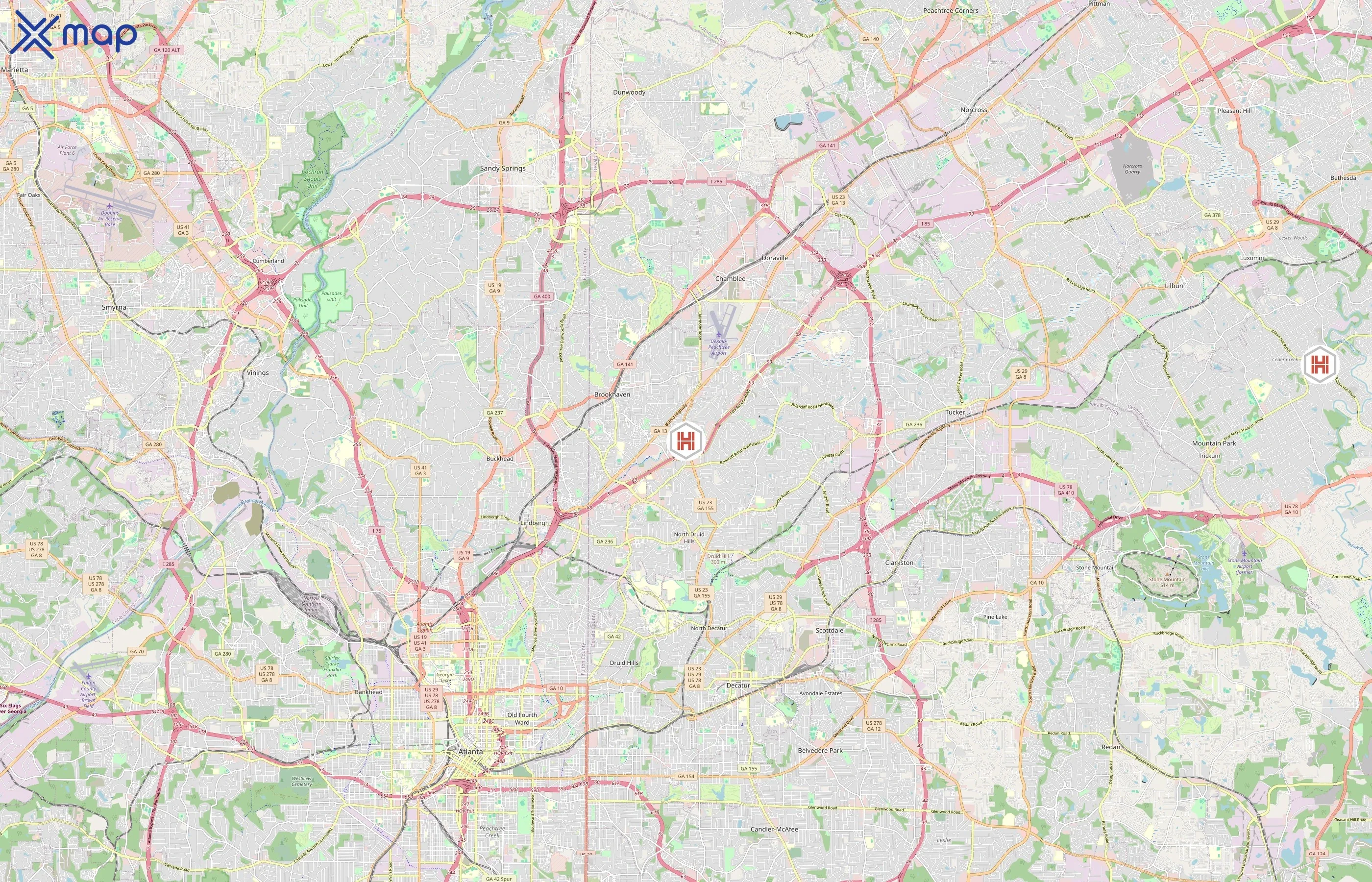 Hub Group area coverage