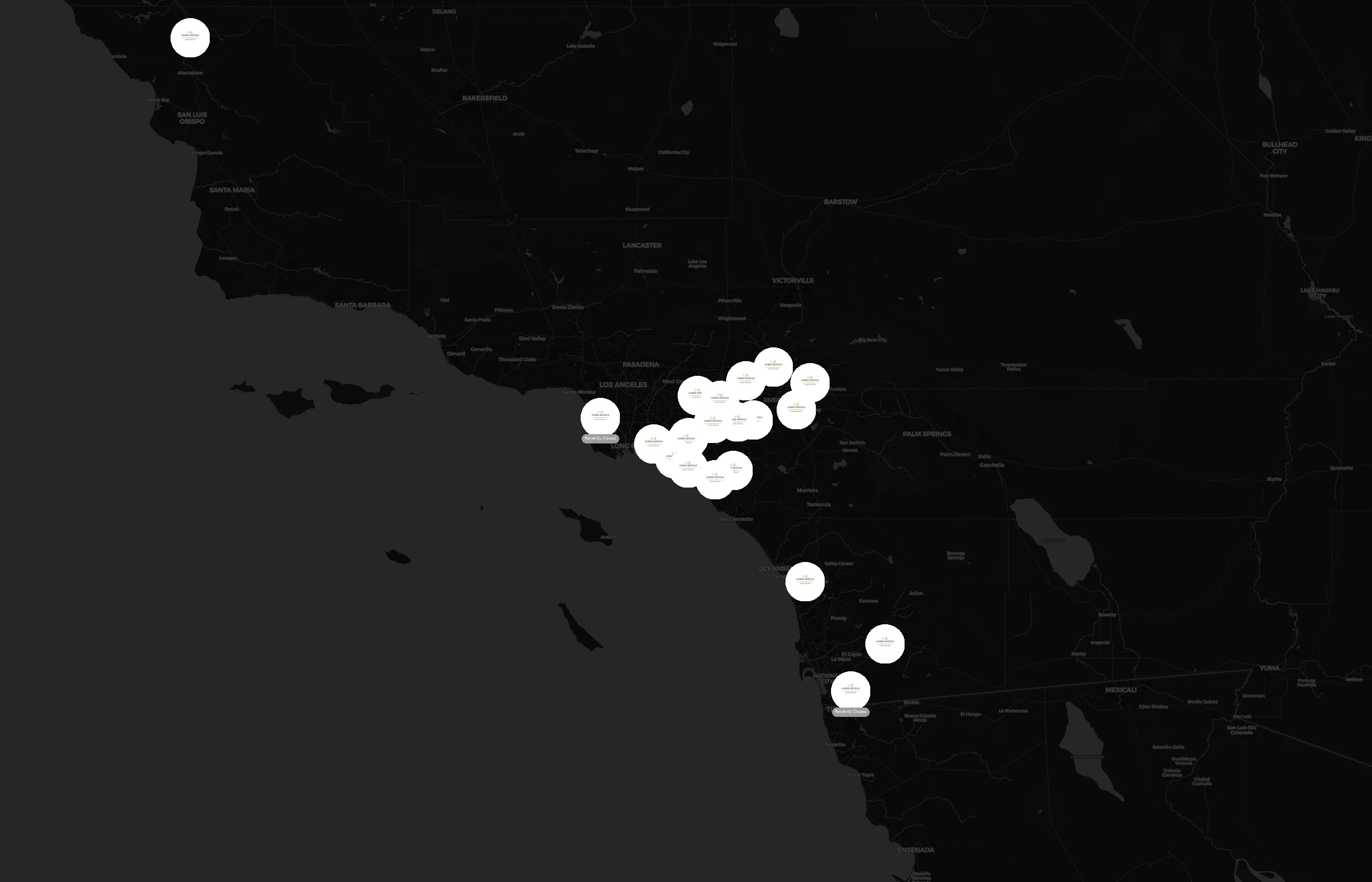 Ayres Hotels city distribution