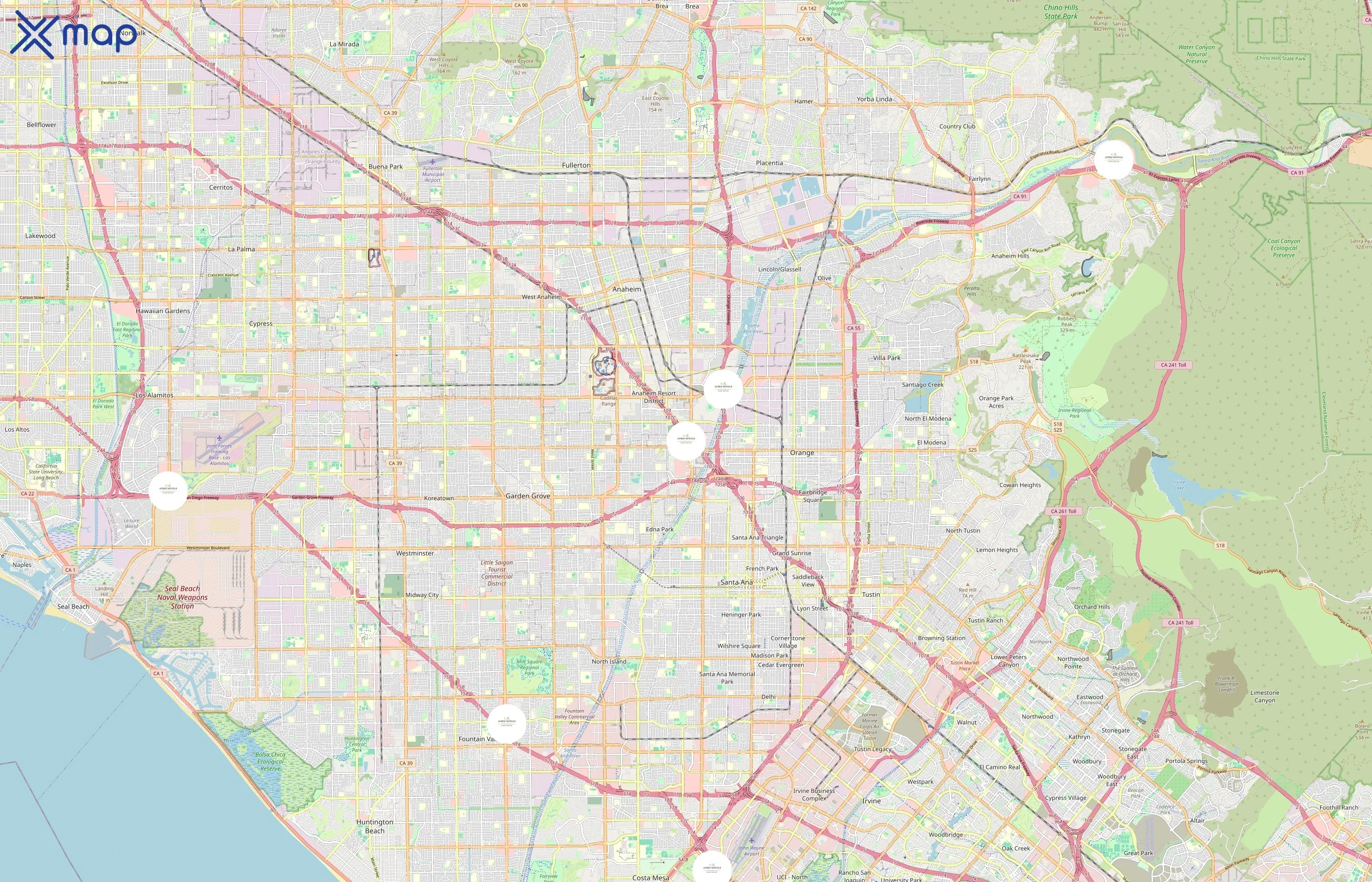 Ayres Hotels area coverage