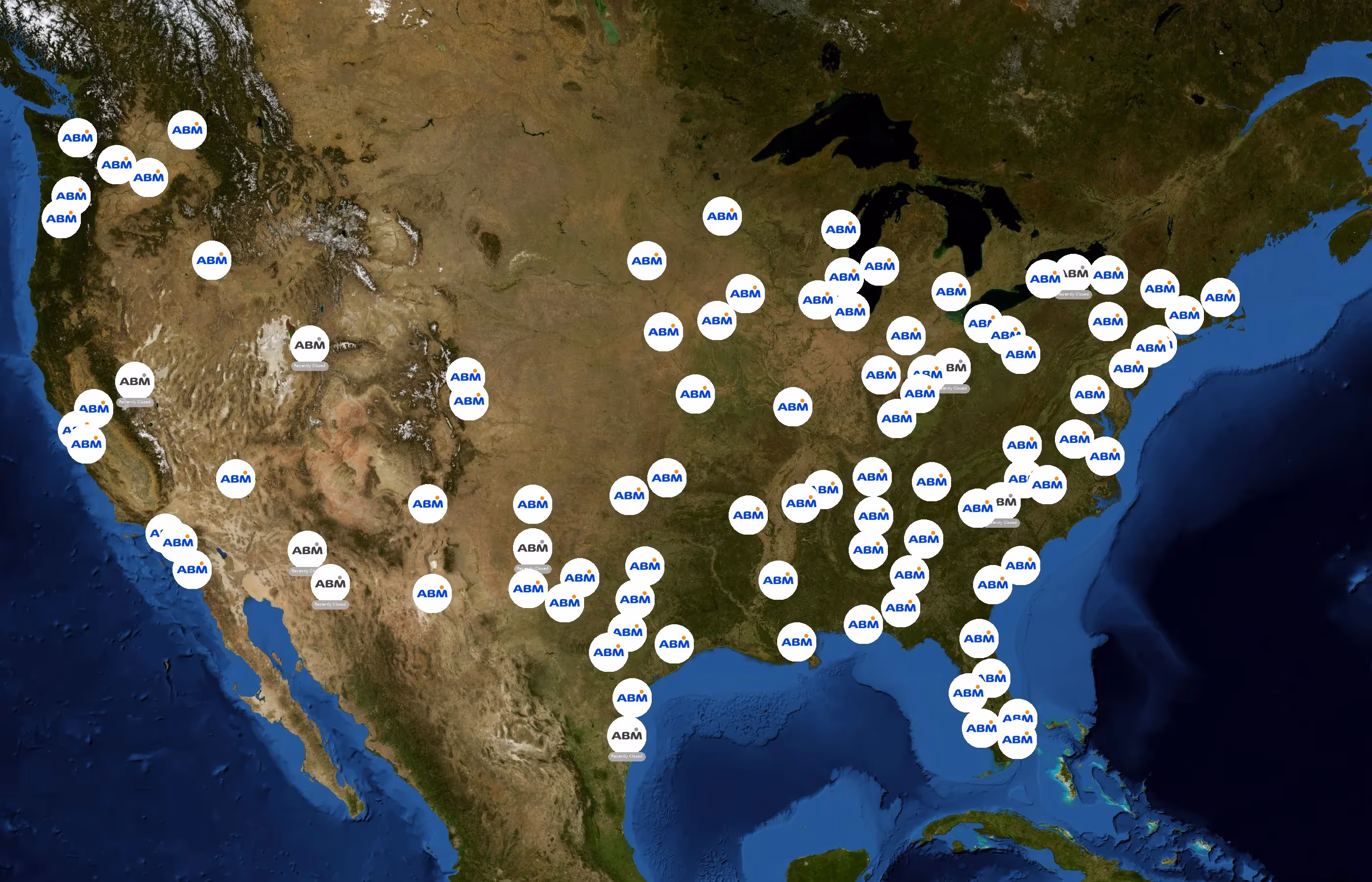 ABM Industries state distribution