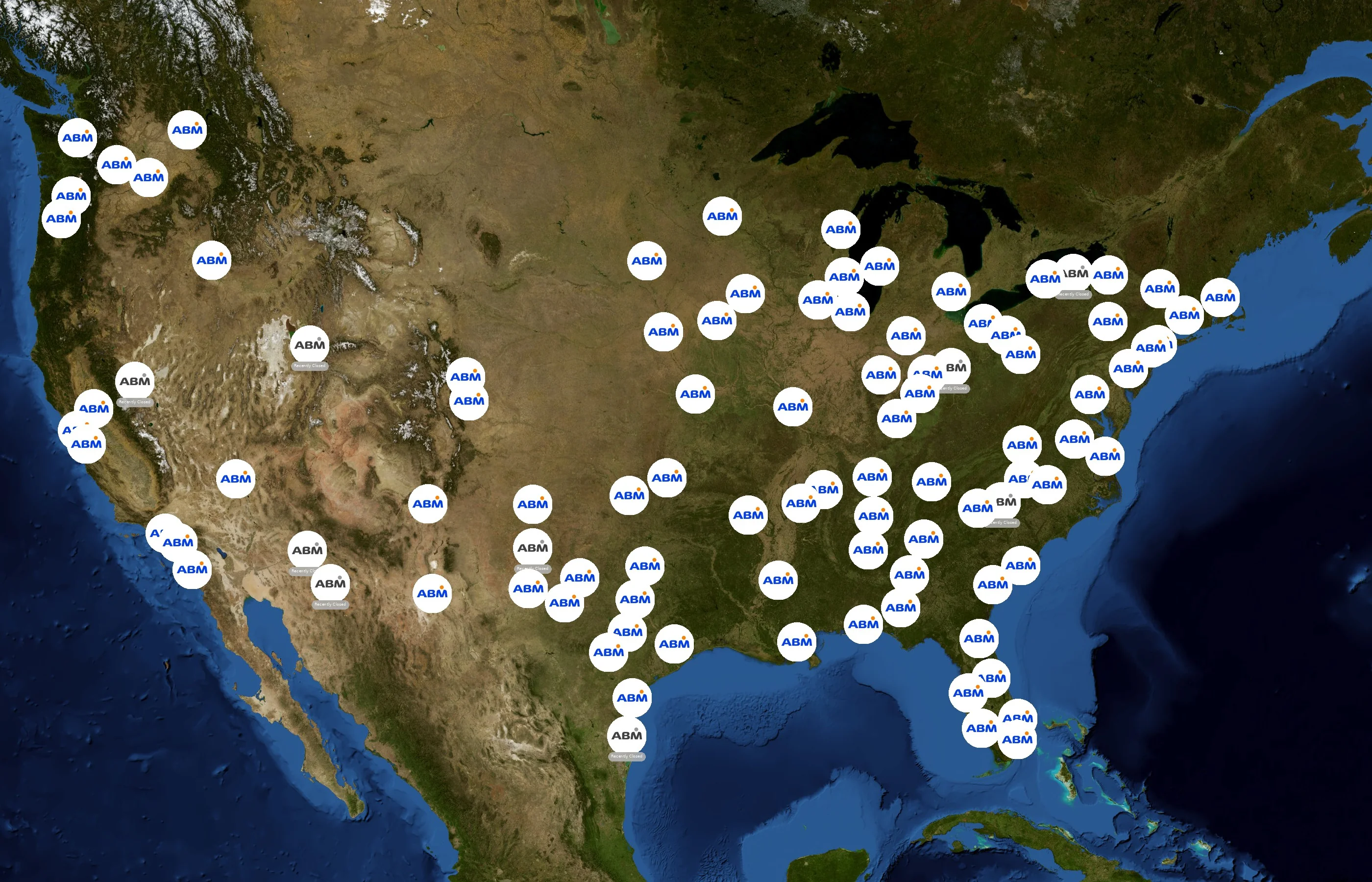ABM Industries state distribution