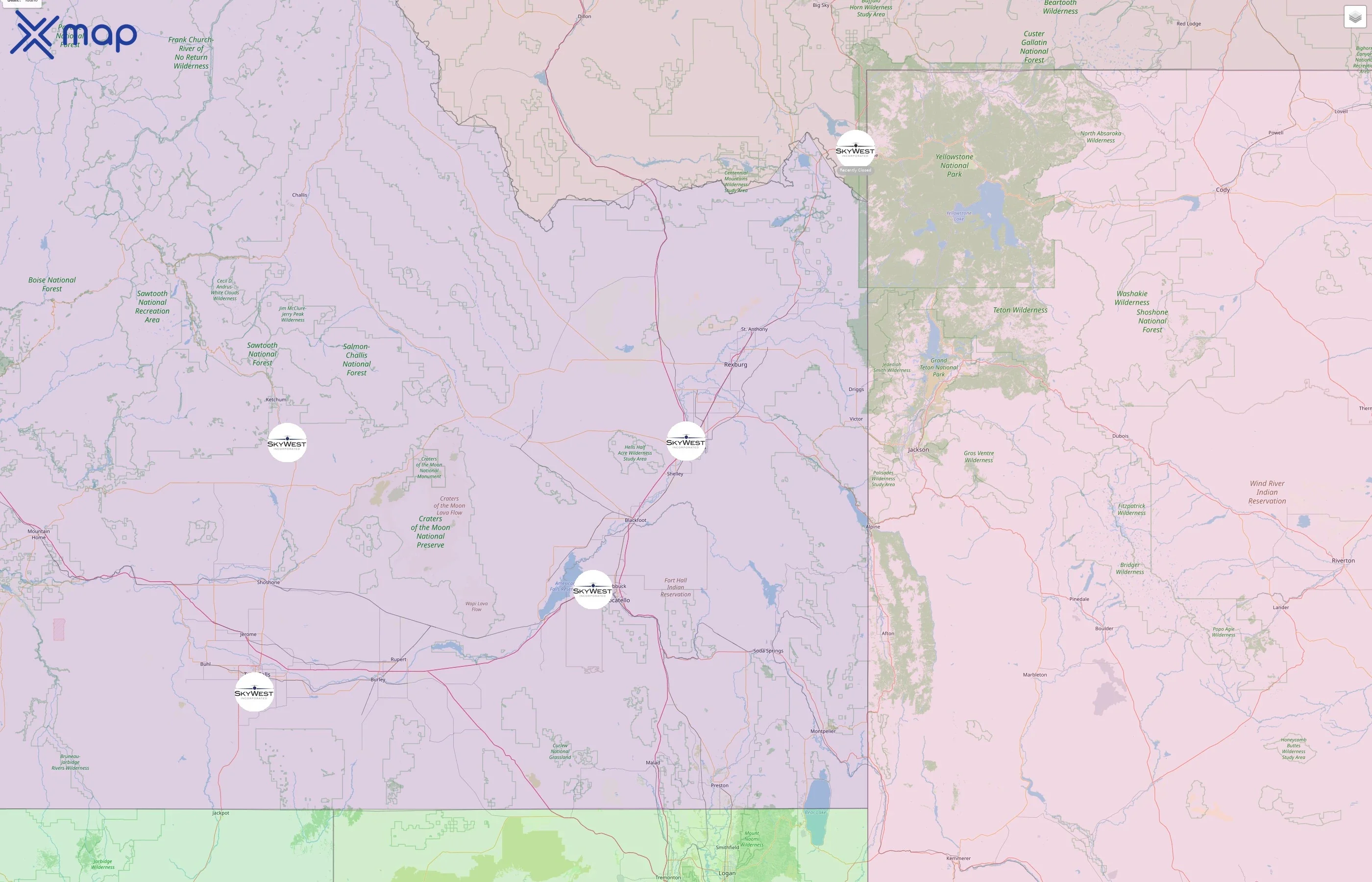 SkyWest Airlines street hotspots