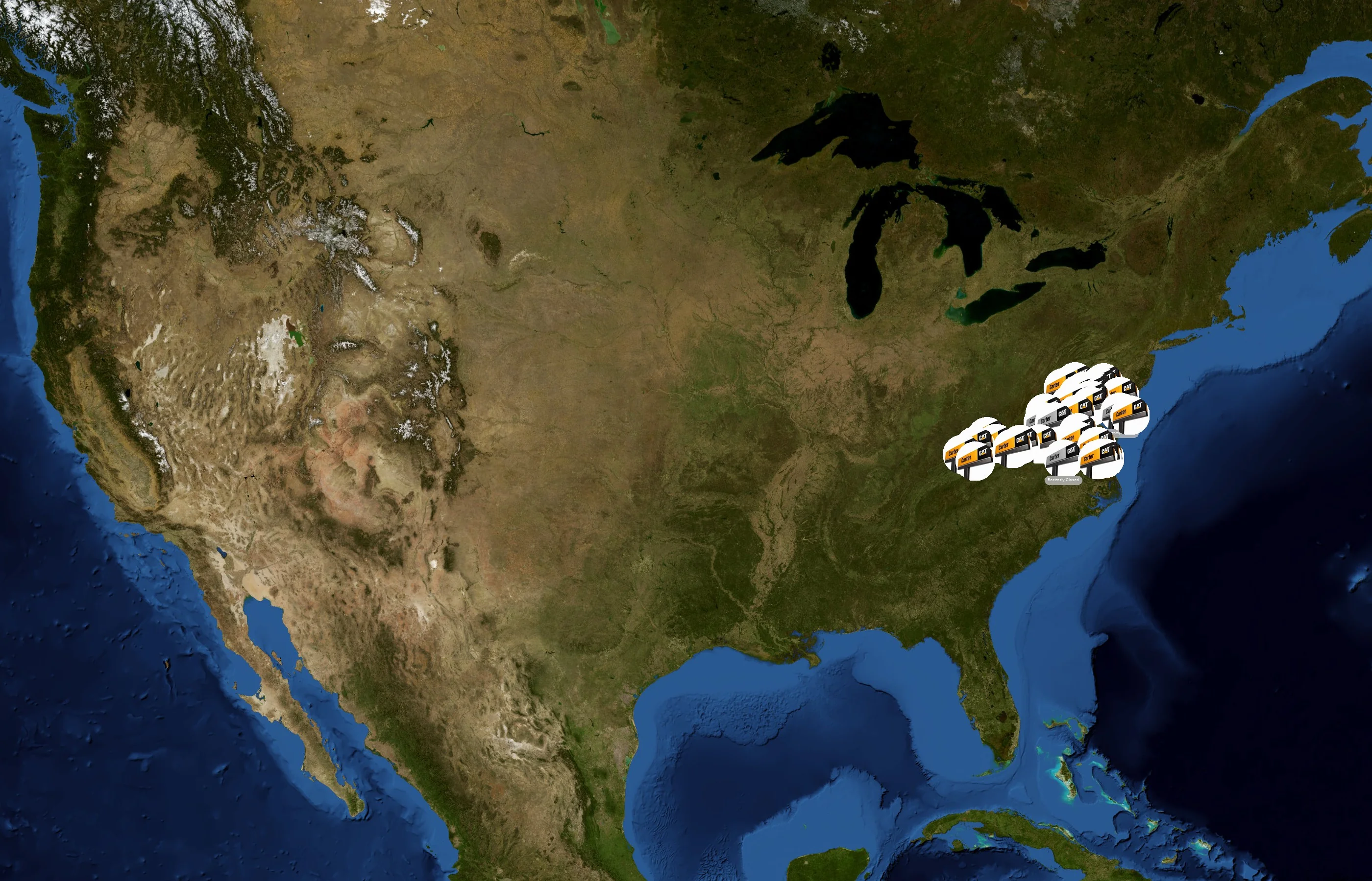 Carter Machinery state distribution