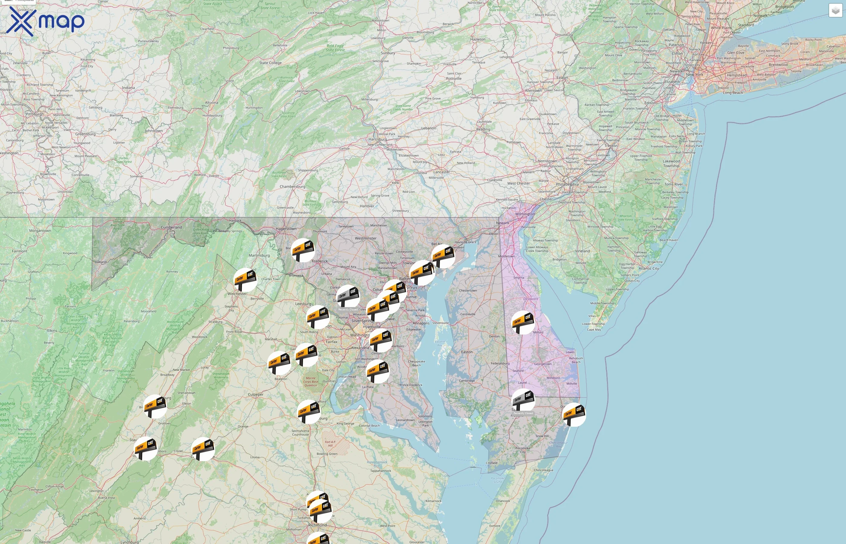 Carter Machinery street hotspots