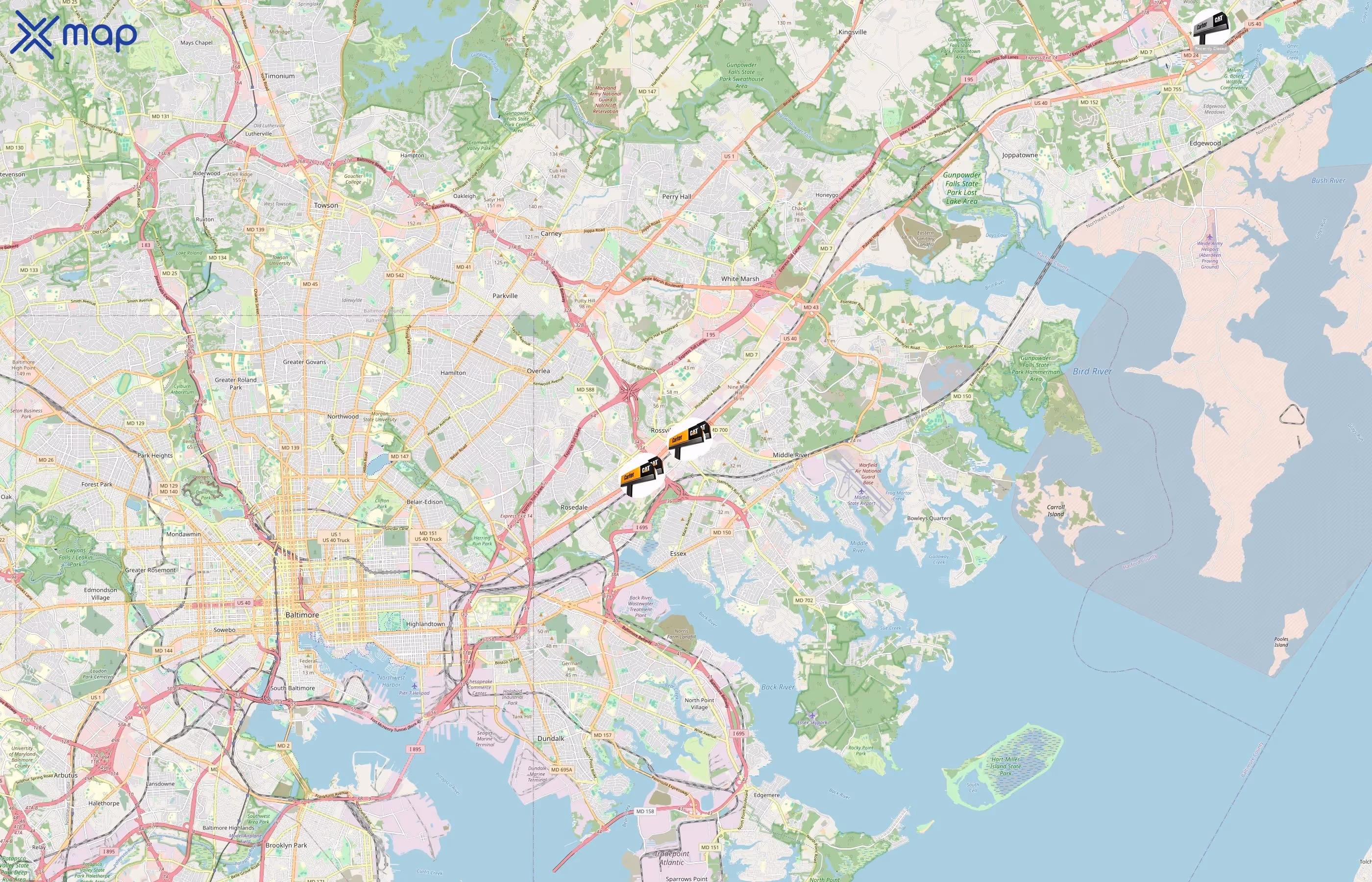Carter Machinery area coverage