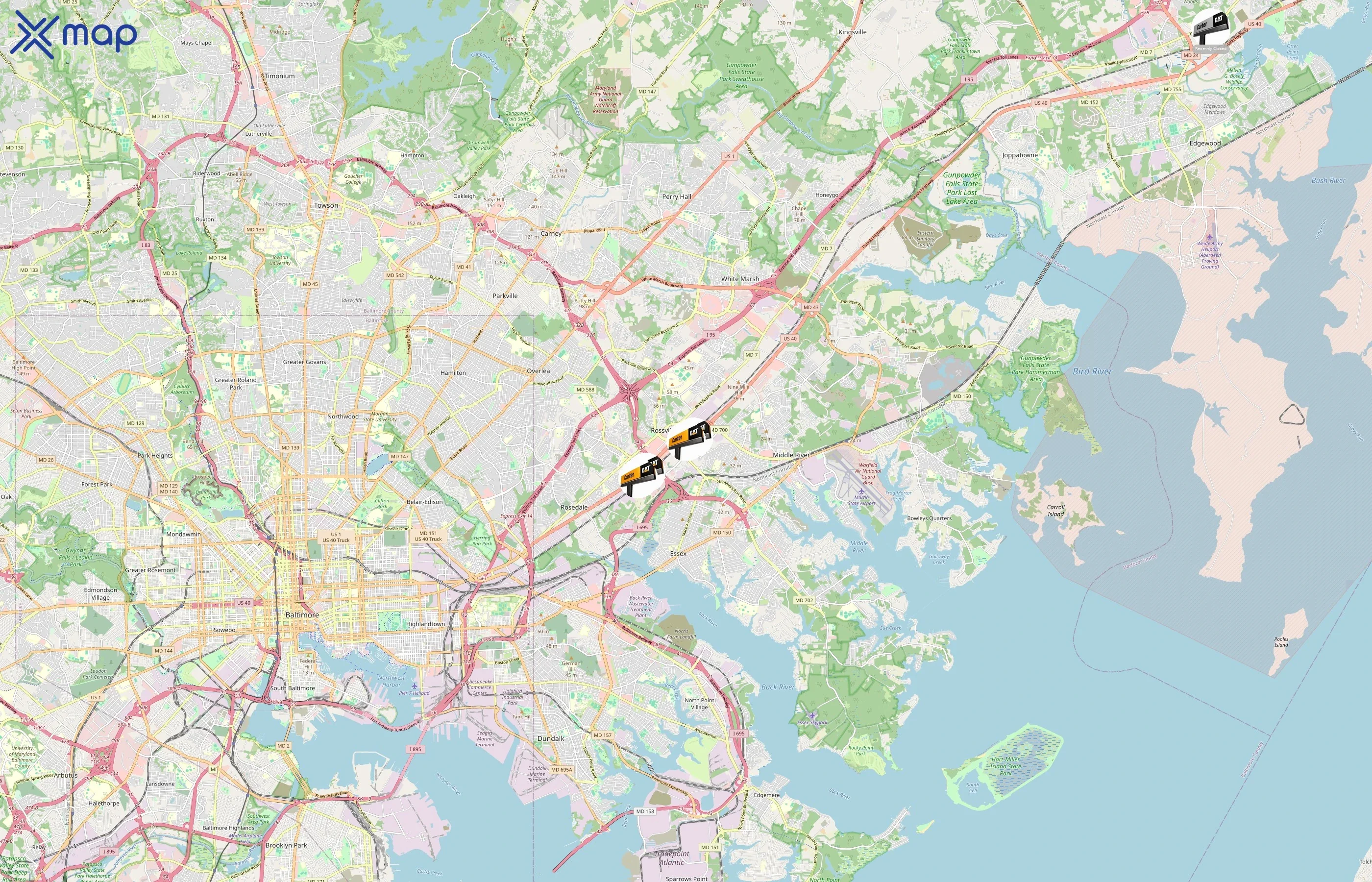 Carter Machinery area coverage