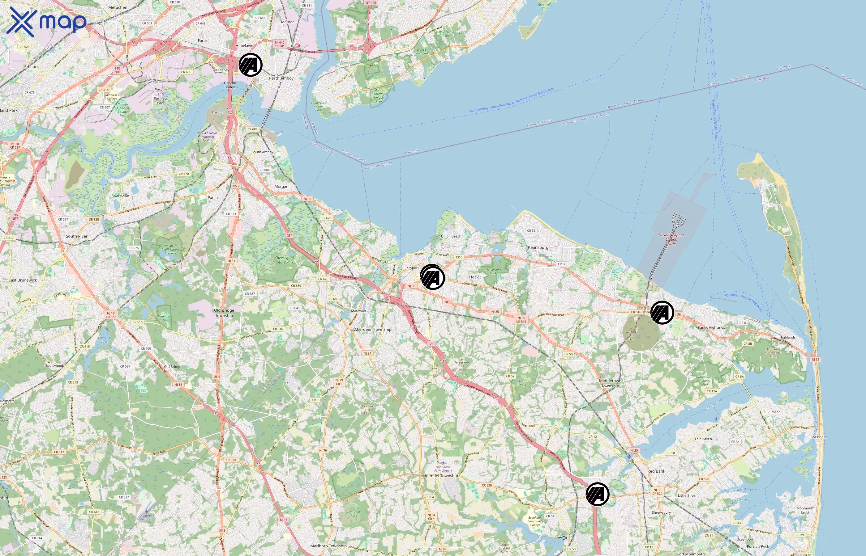 Academy Bus Lines area coverage