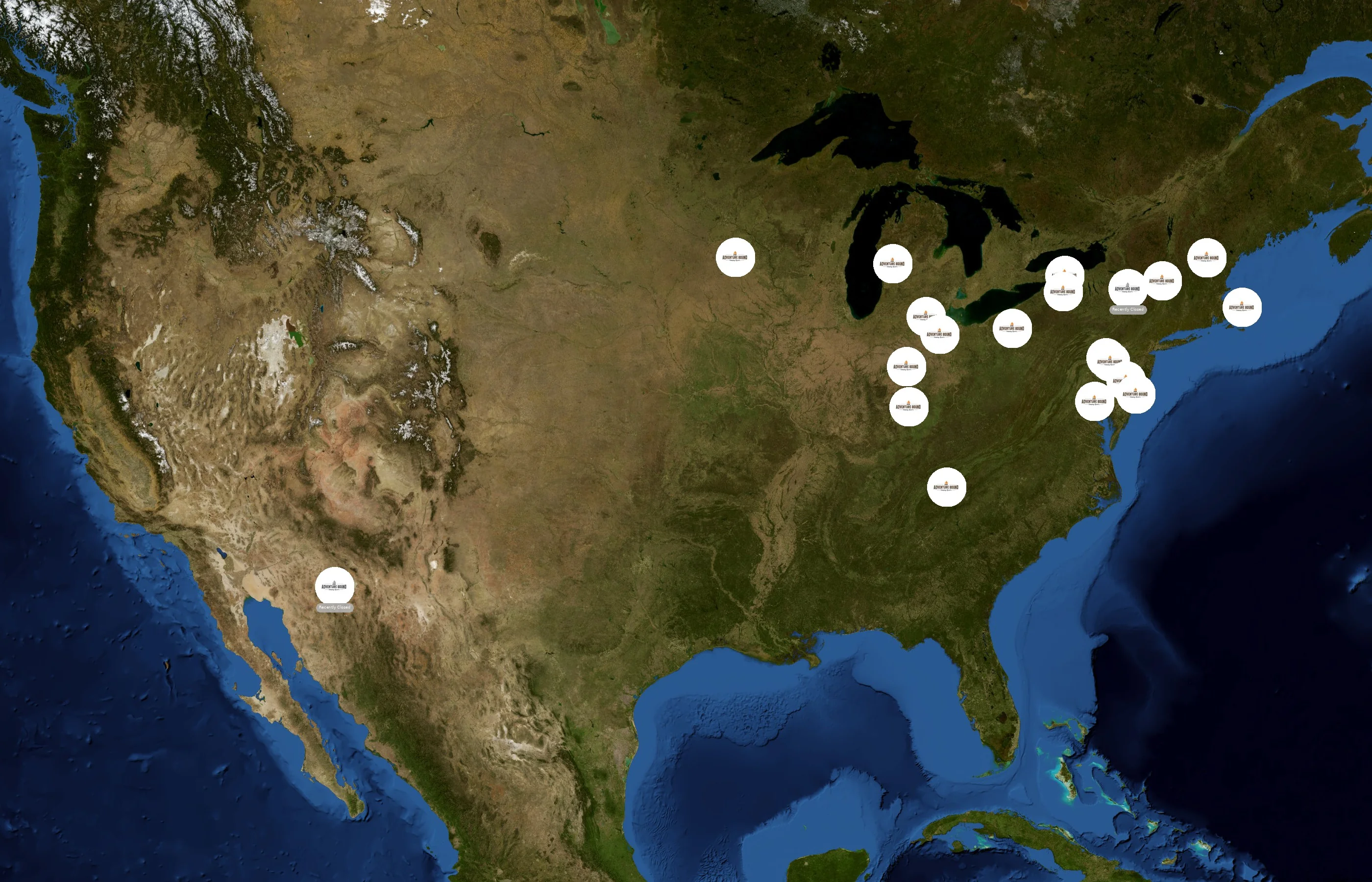 Adventure Bound Camping Resorts state distribution