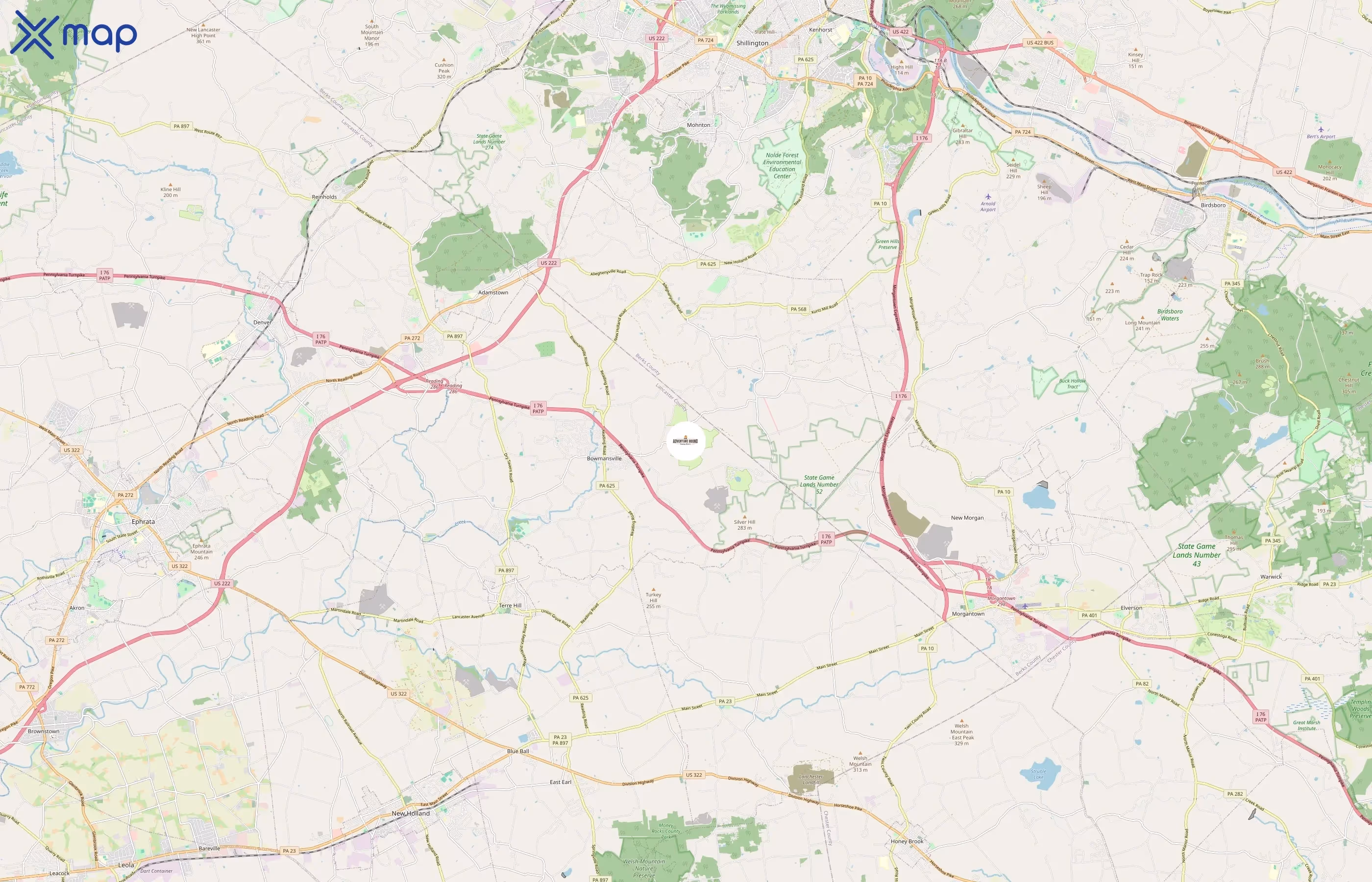 Adventure Bound Camping Resorts area coverage