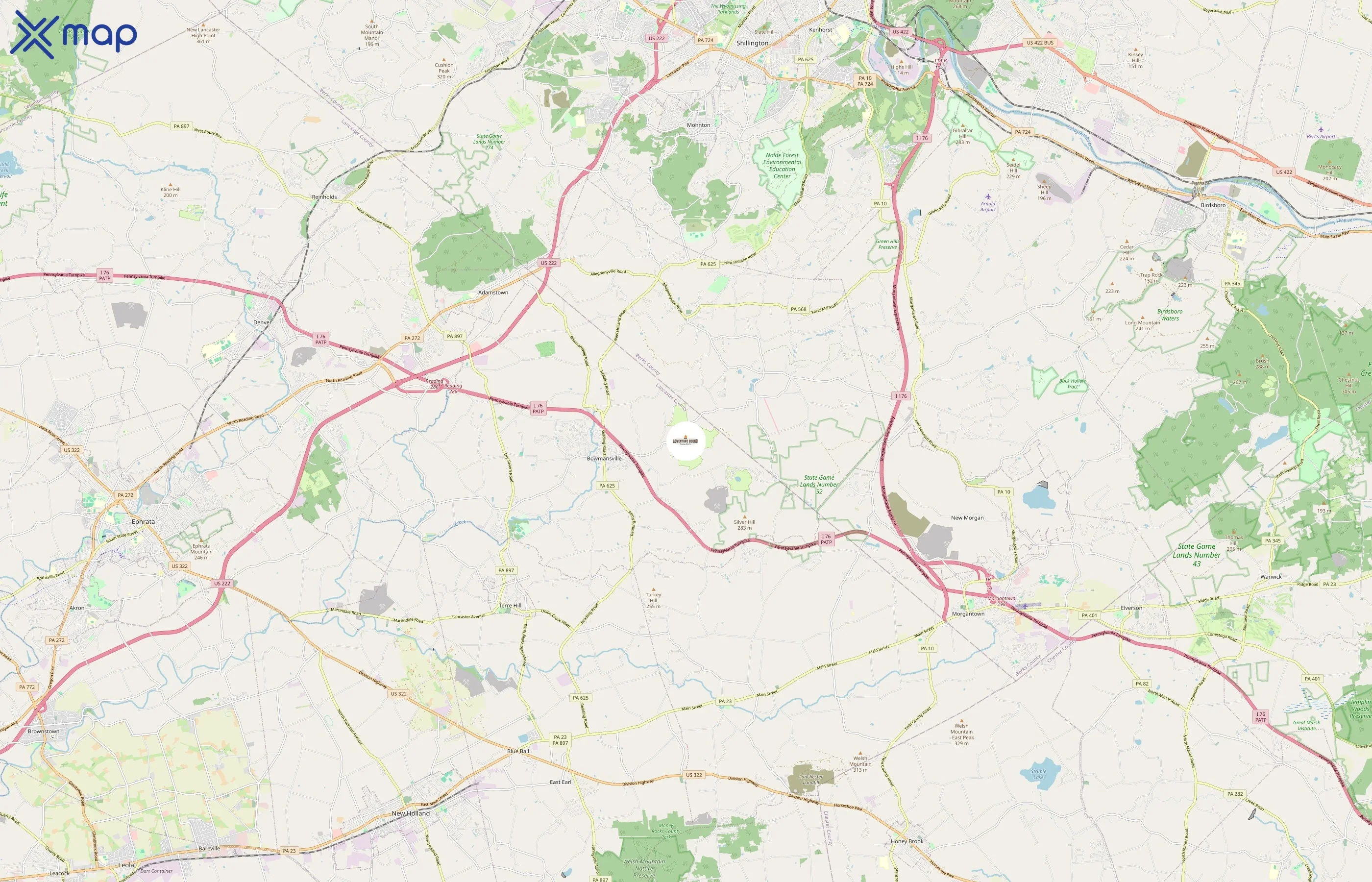 Adventure Bound Camping Resorts area coverage