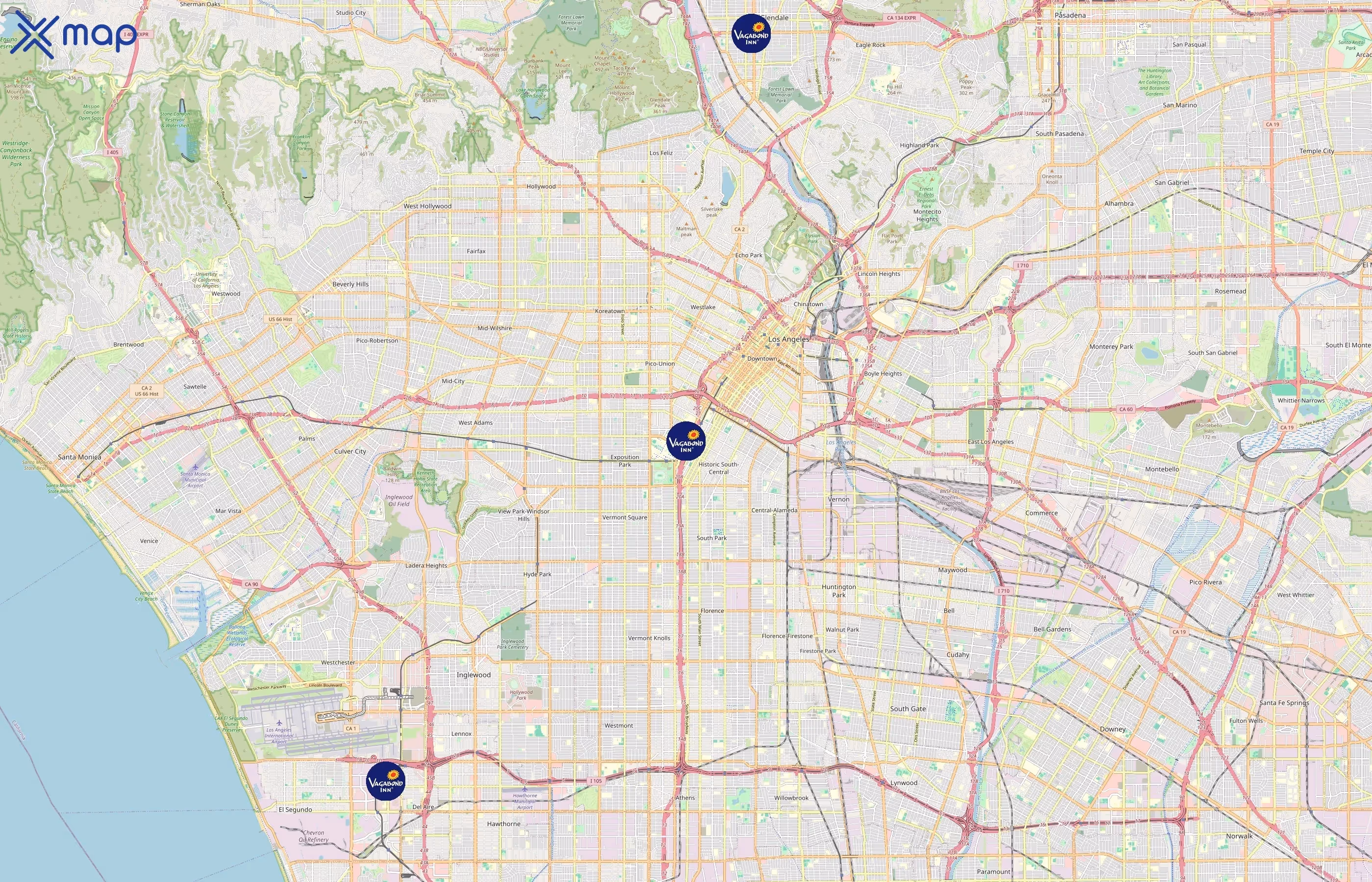 Vagabond Inn area coverage