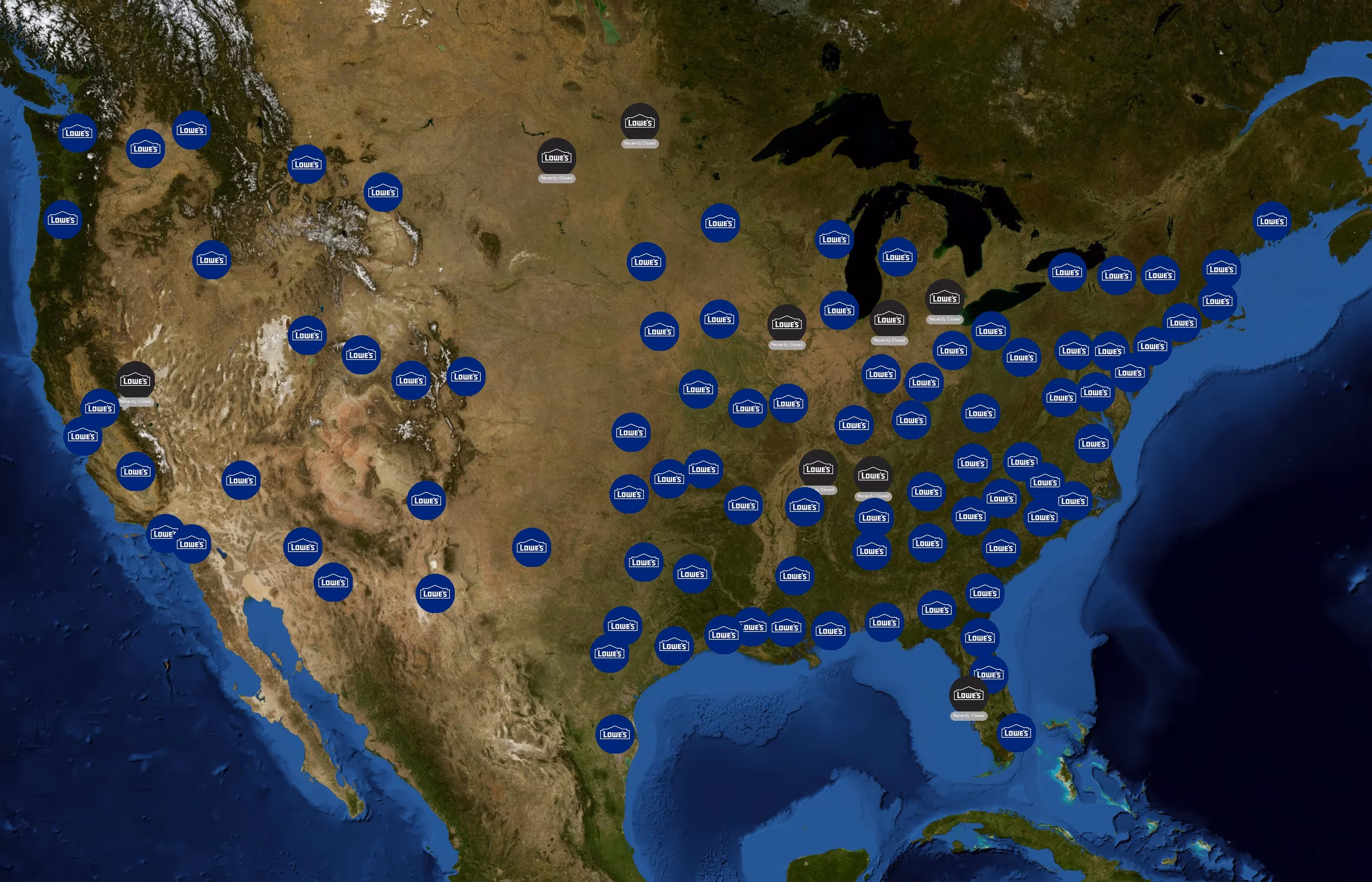Lowe's state distribution
