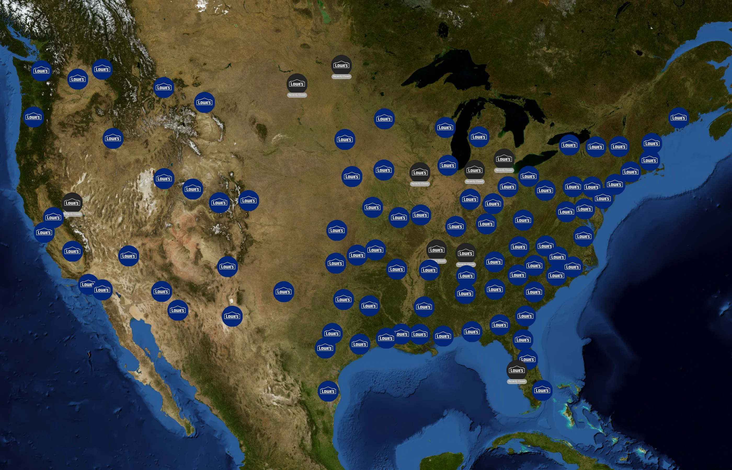 Lowe's state distribution