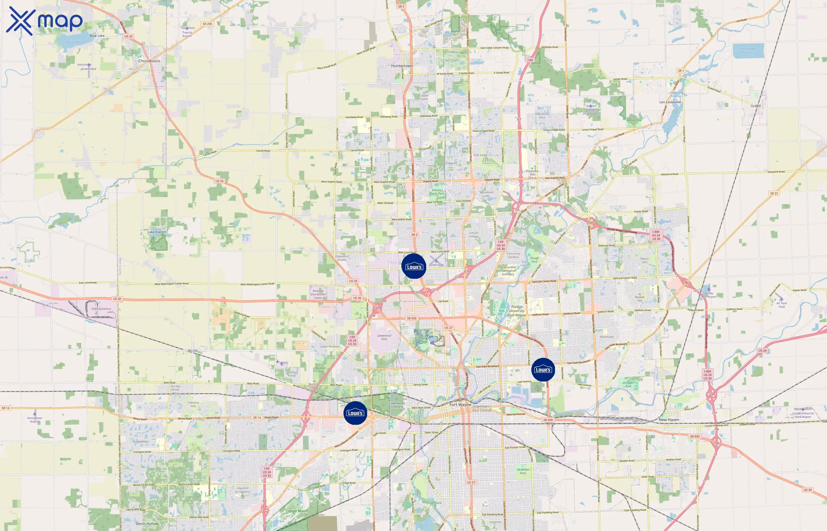 Lowe's area coverage