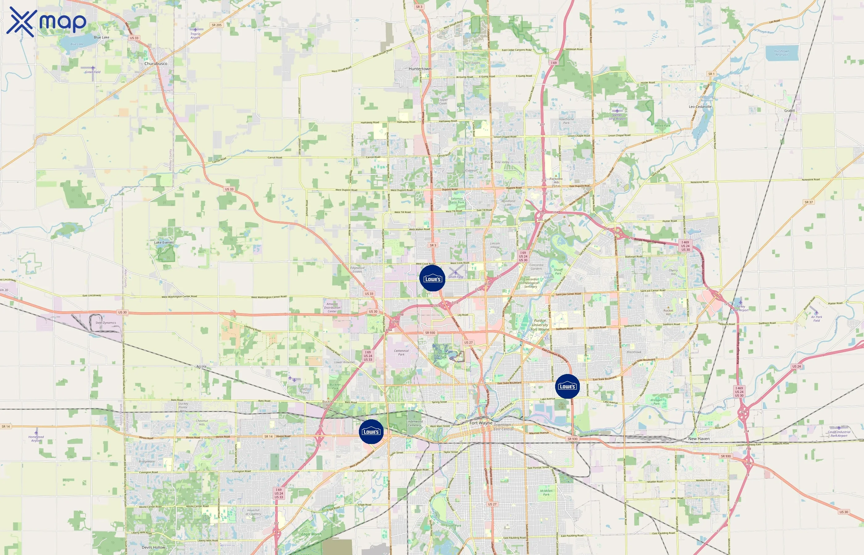 Lowe's area coverage