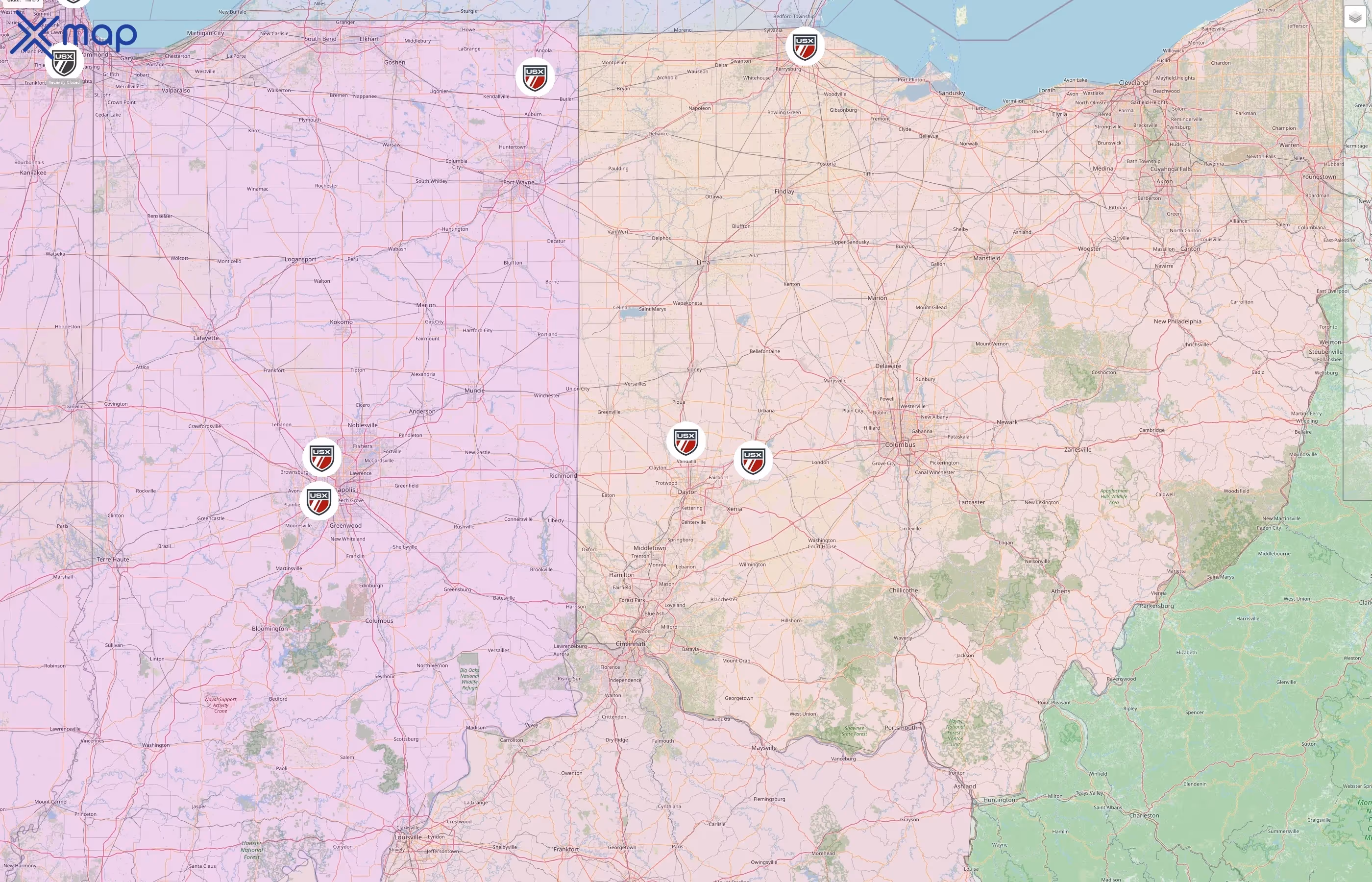 U.S. Xpress Inc. street hotspots