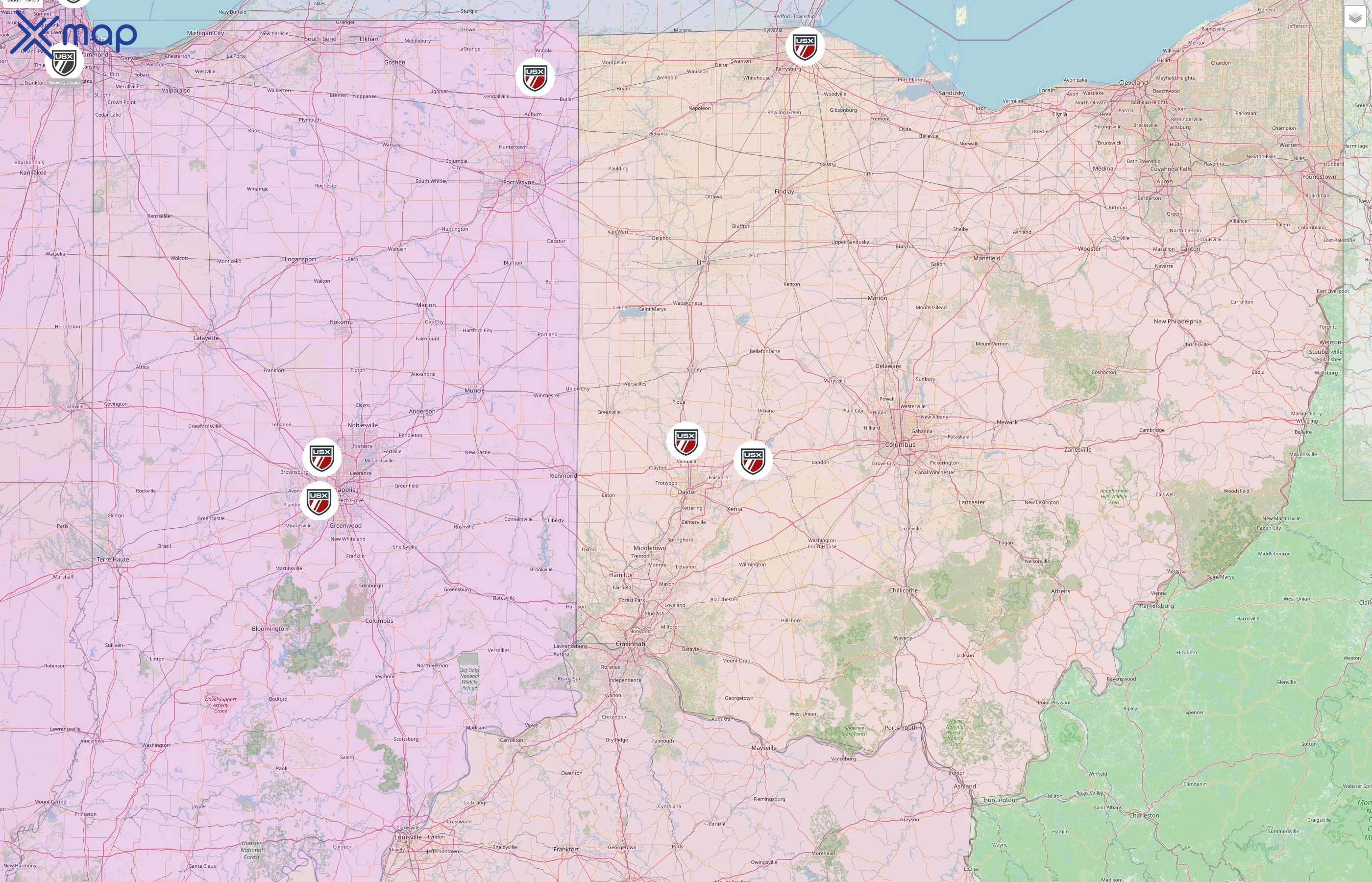 U.S. Xpress Inc. street hotspots
