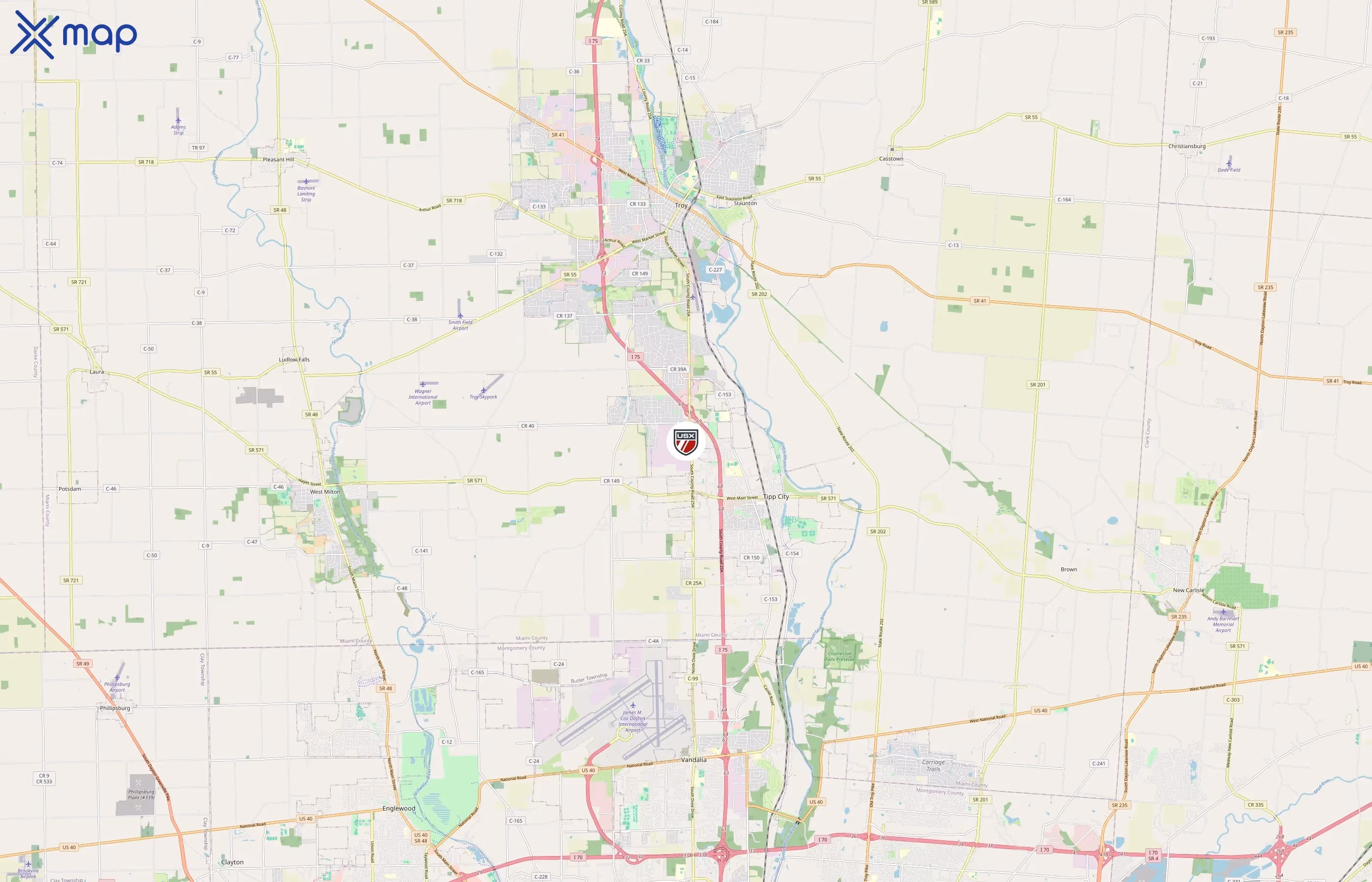 U.S. Xpress Inc. area coverage