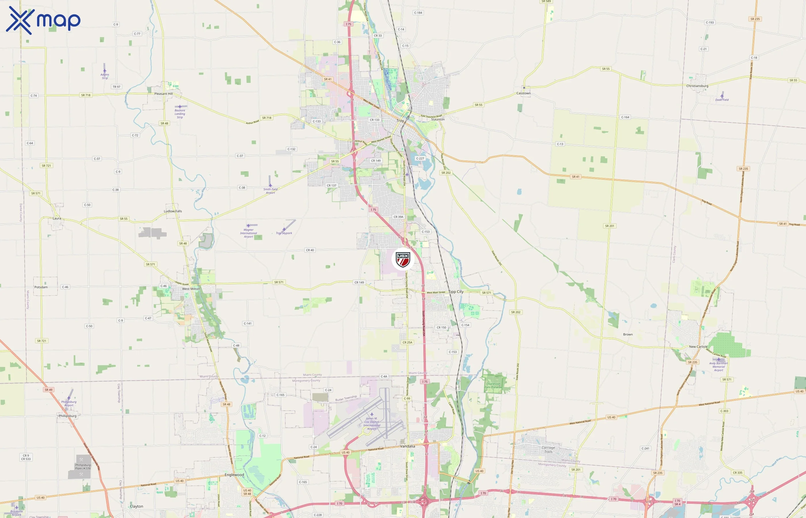 U.S. Xpress Inc. area coverage