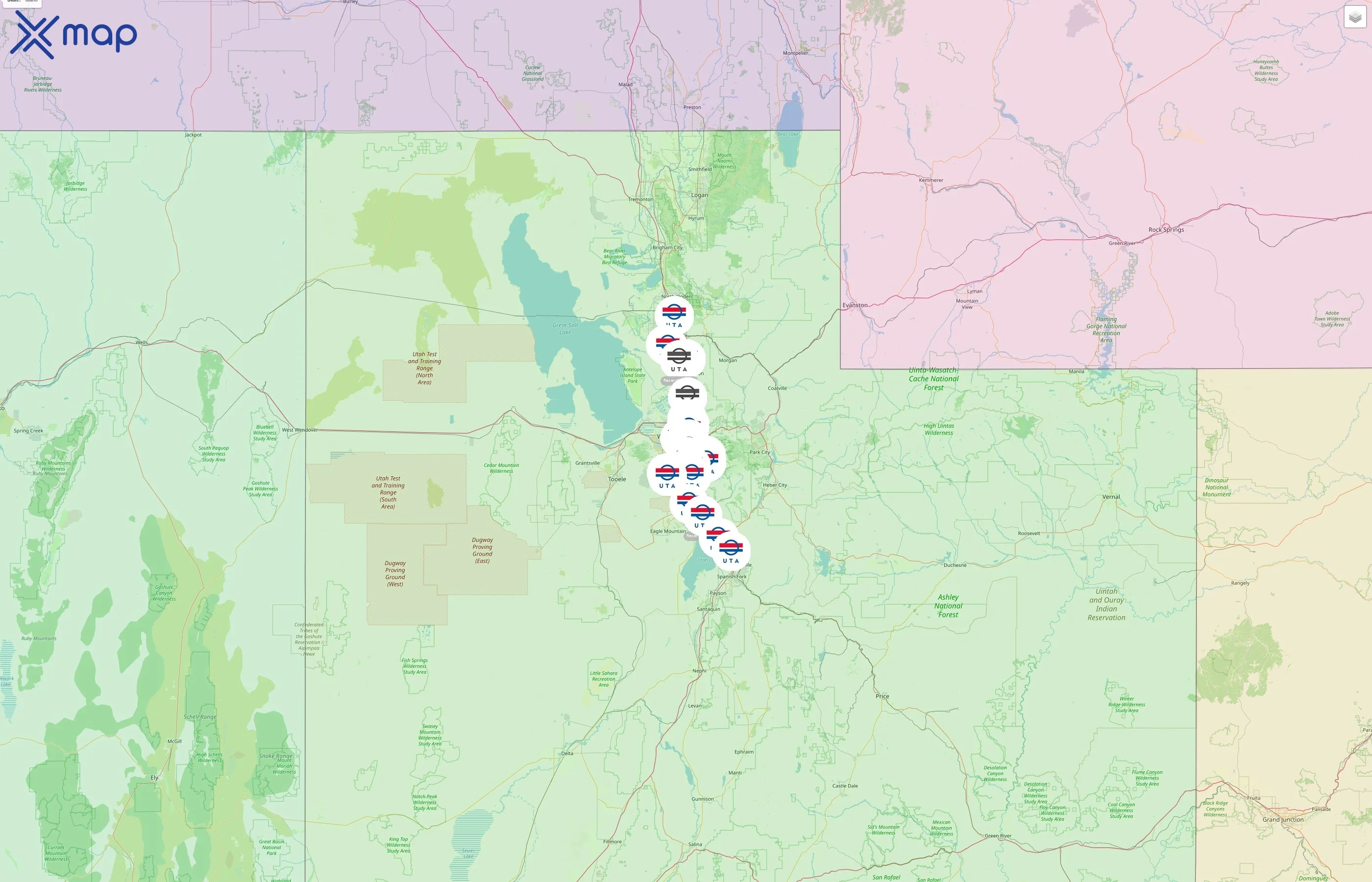 Utah Transit Authority street hotspots