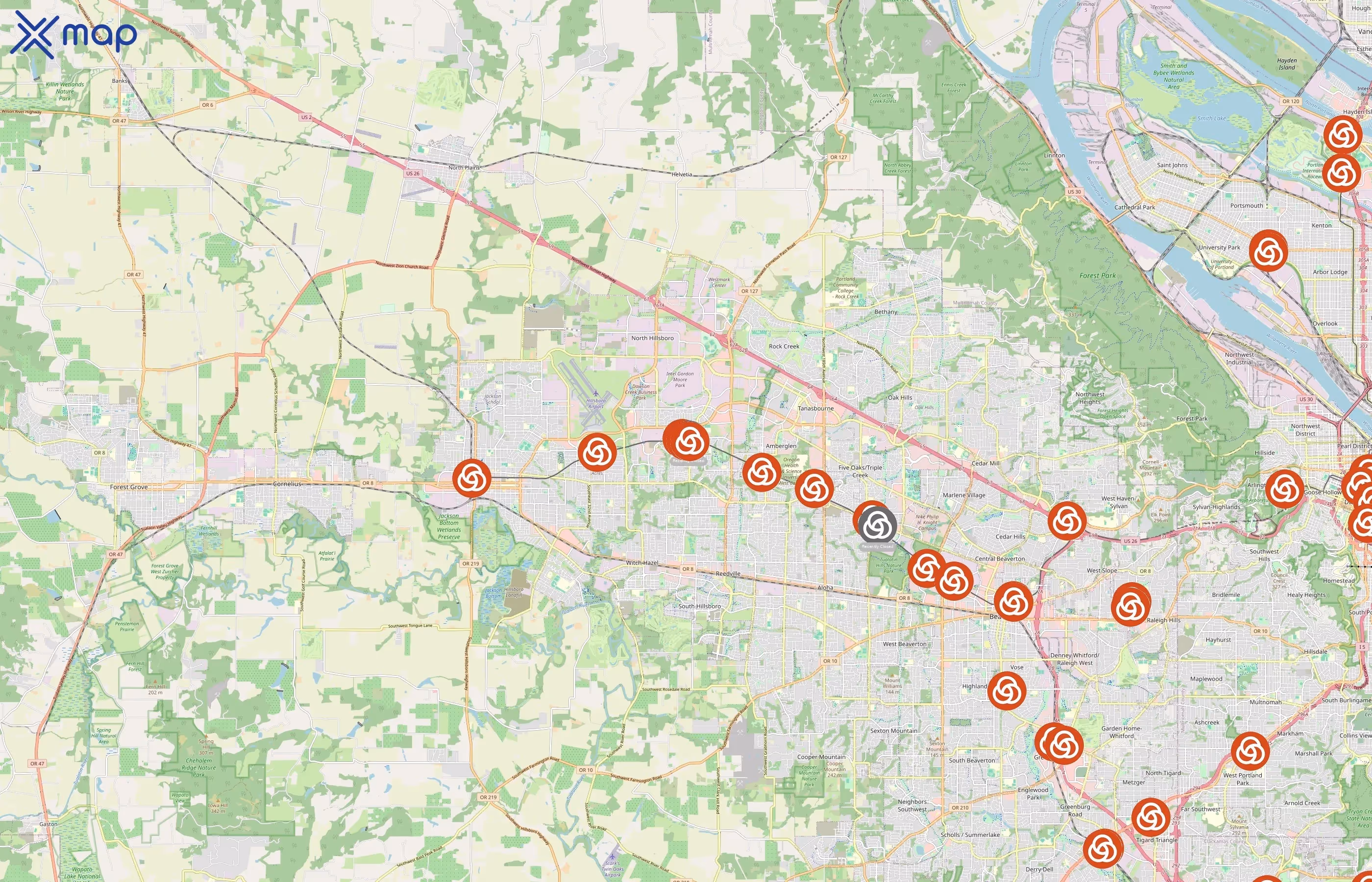 TriMet area coverage