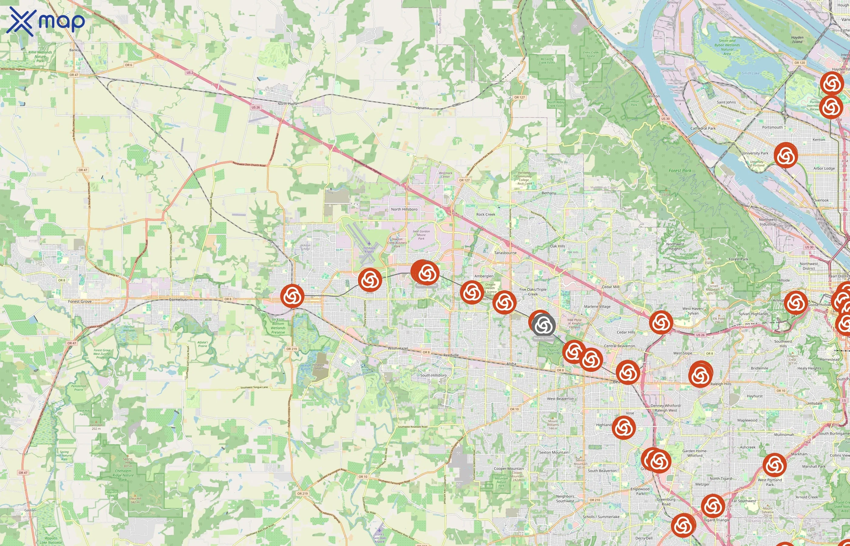 TriMet area coverage