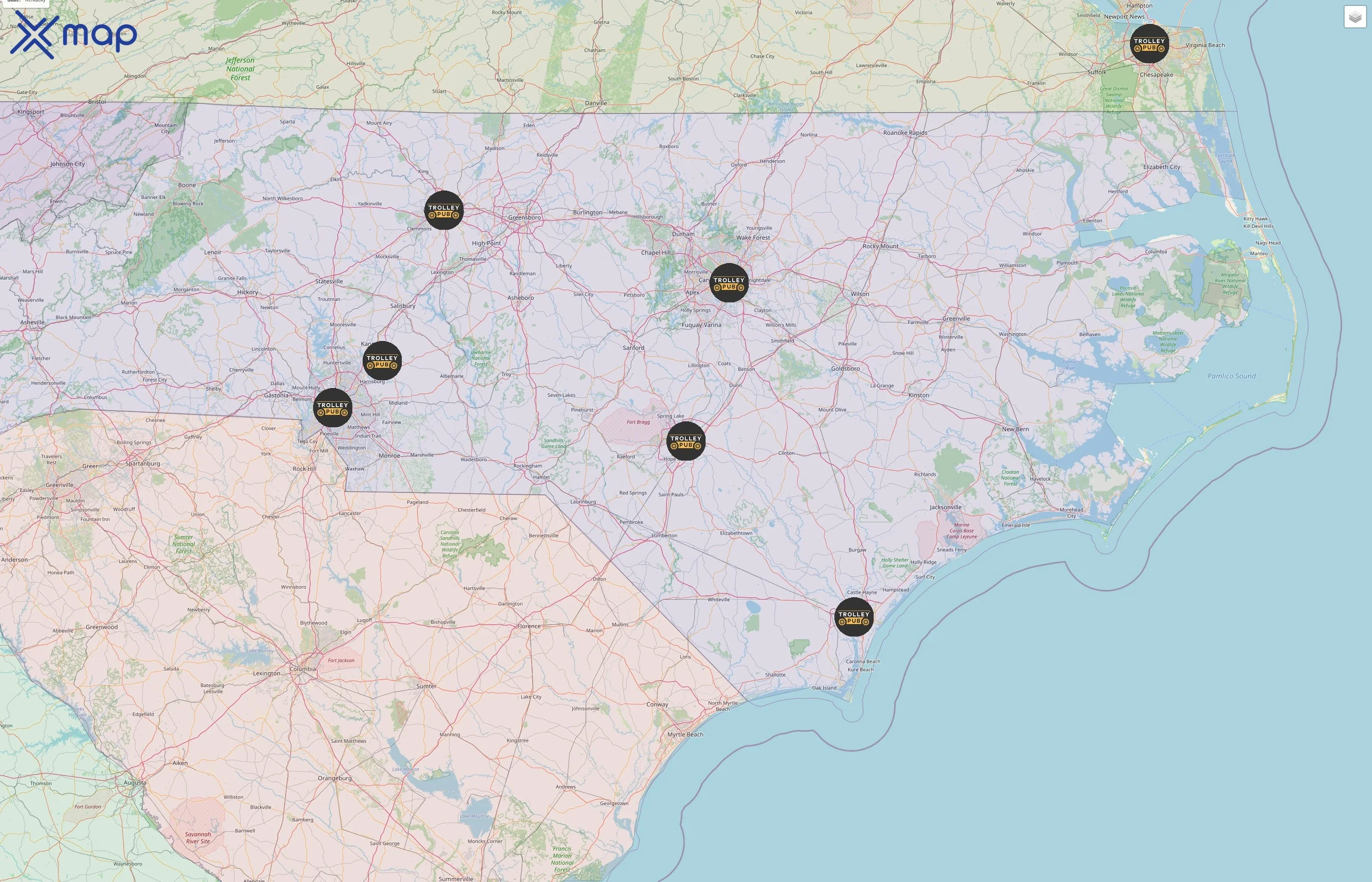 Trolley Pub street hotspots