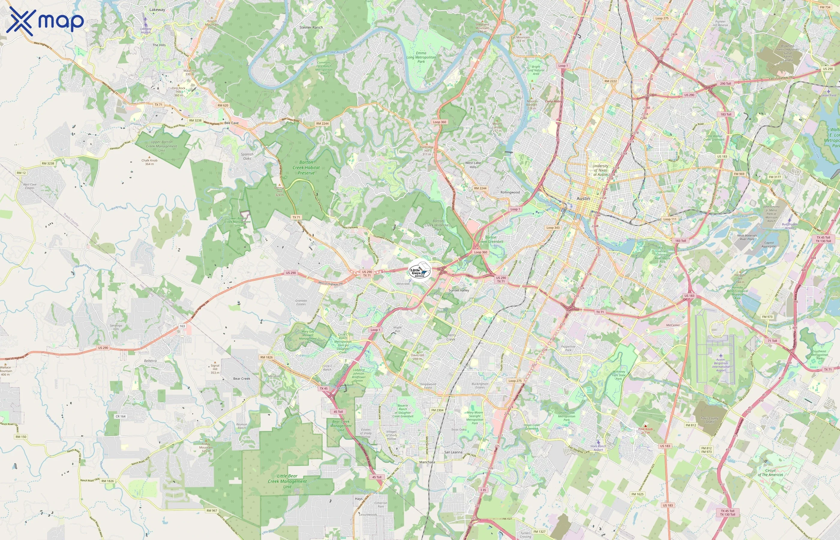 Little Guys Movers area coverage