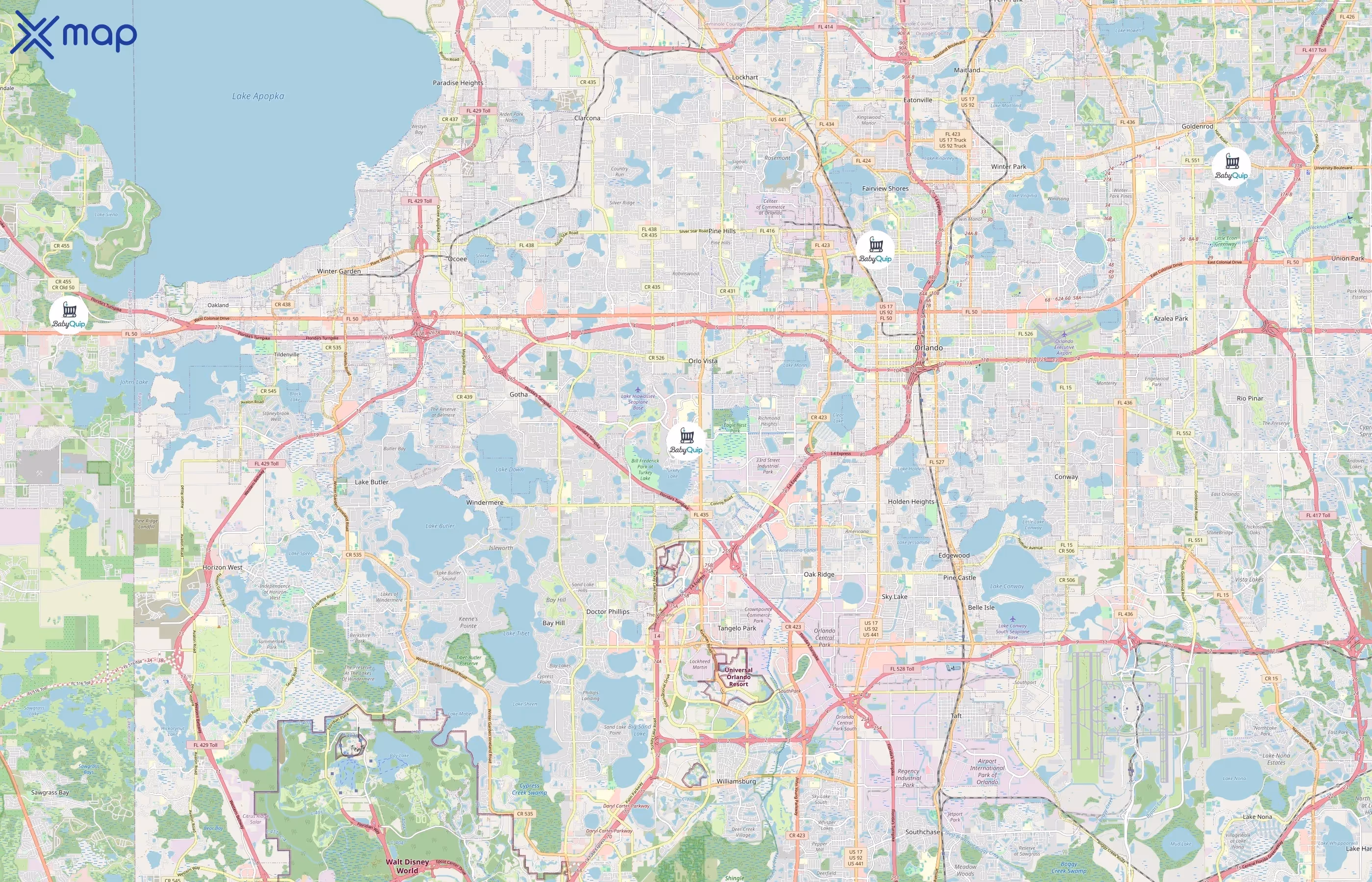 BabyQuip area coverage