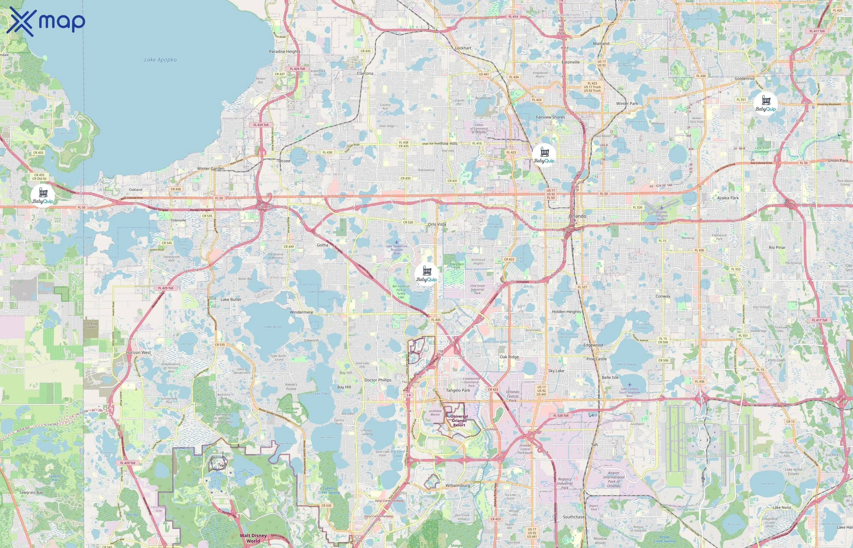 BabyQuip area coverage