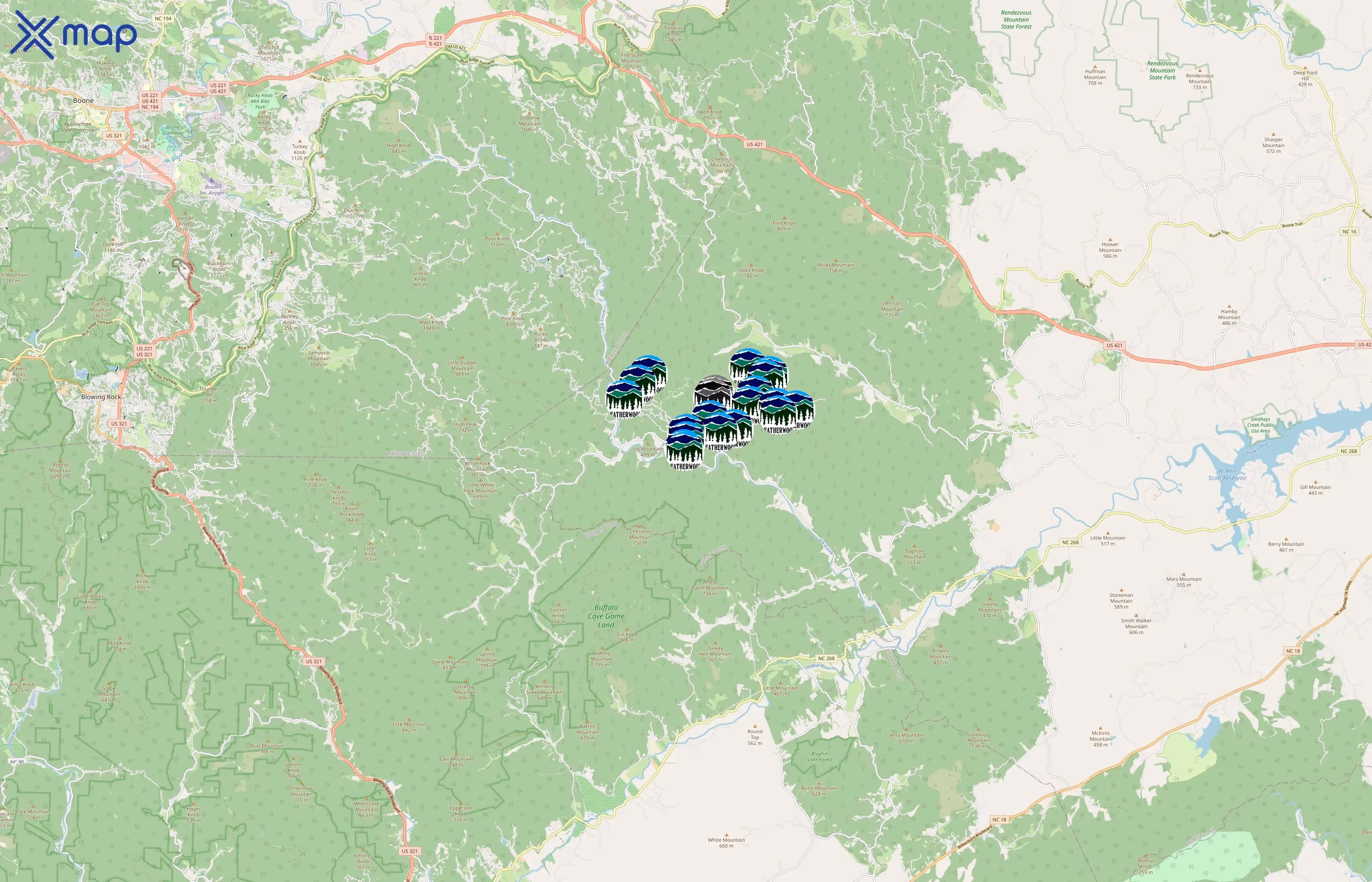 Leatherwood Mountains Resort area coverage