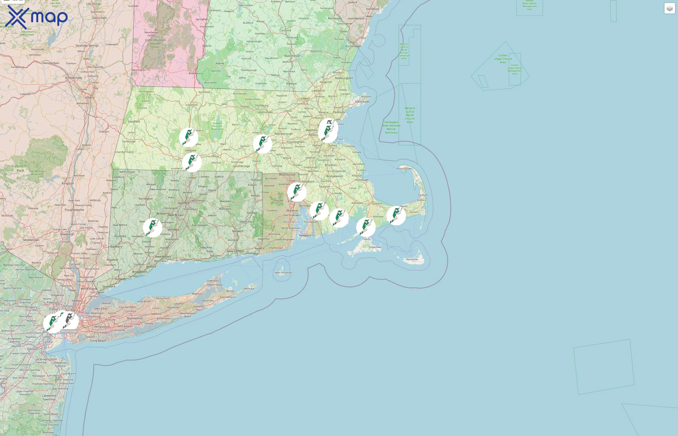 Peter Pan Bus Lines street hotspots