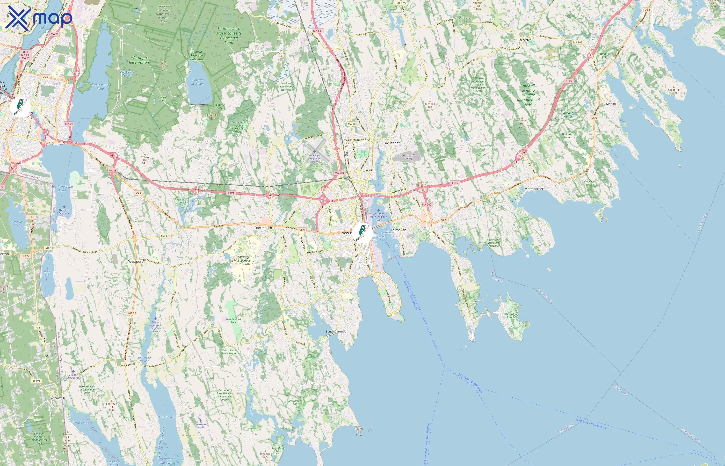 Peter Pan Bus Lines area coverage