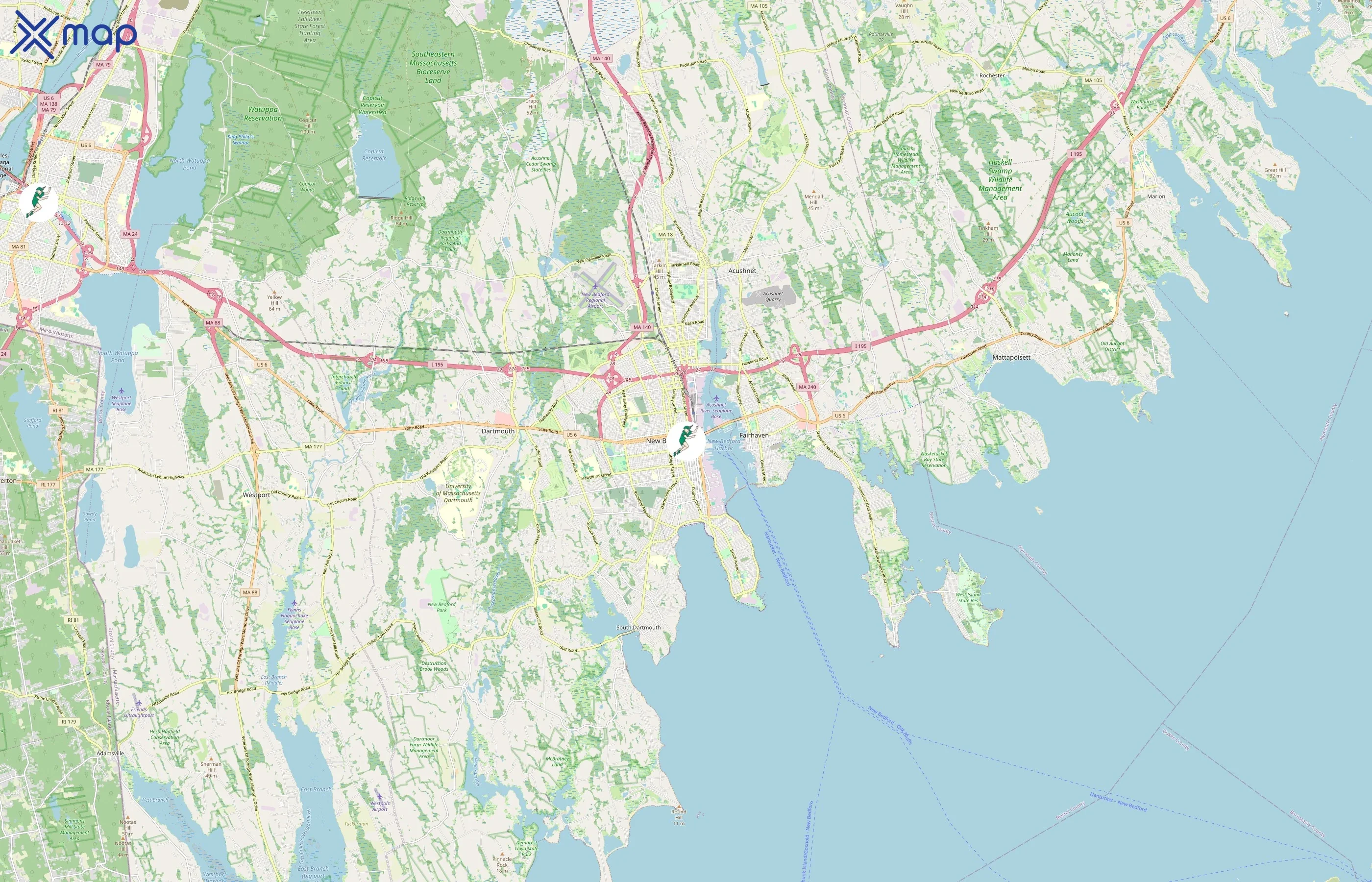 Peter Pan Bus Lines area coverage