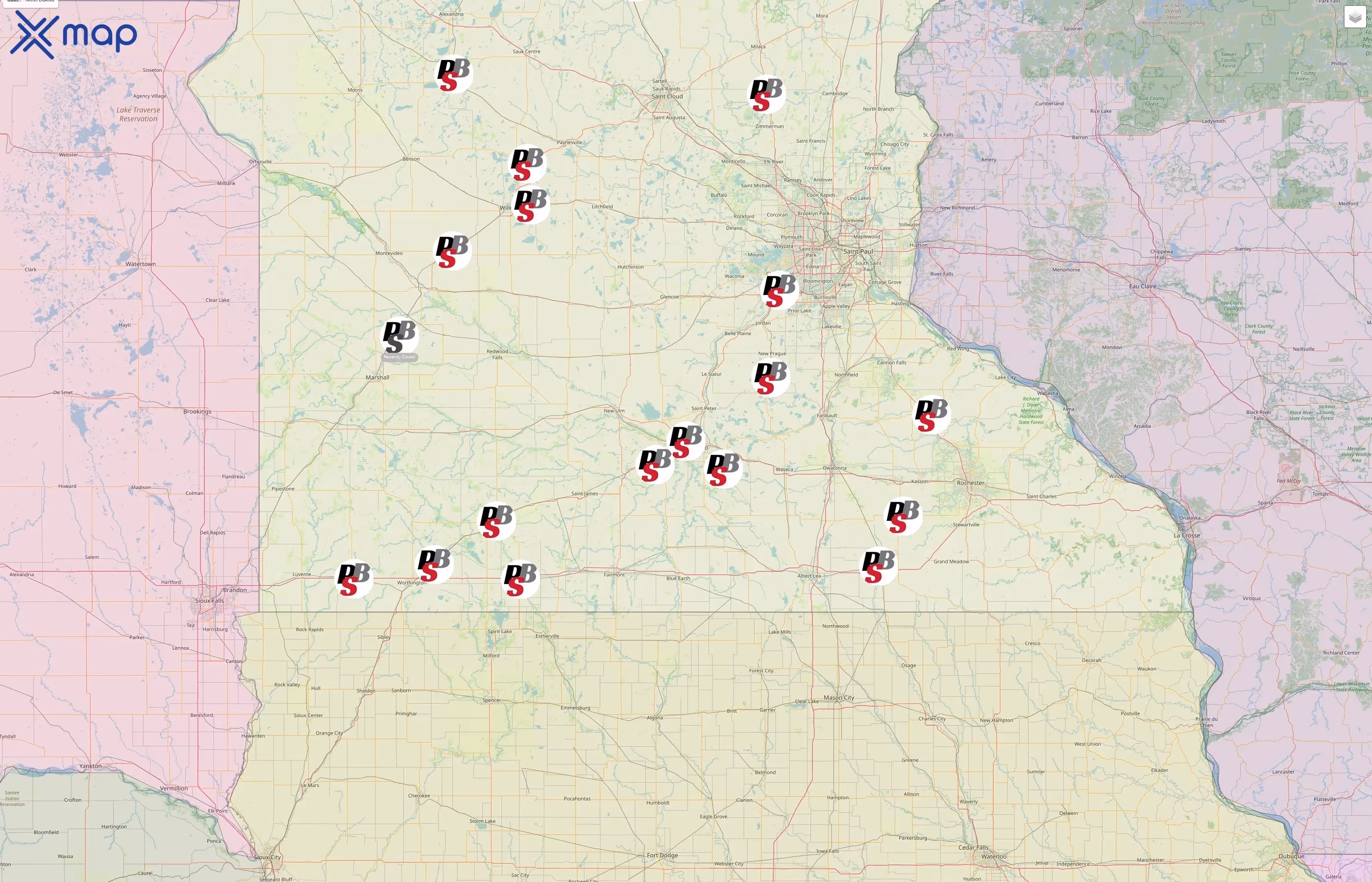 Palmer Bus Service street hotspots