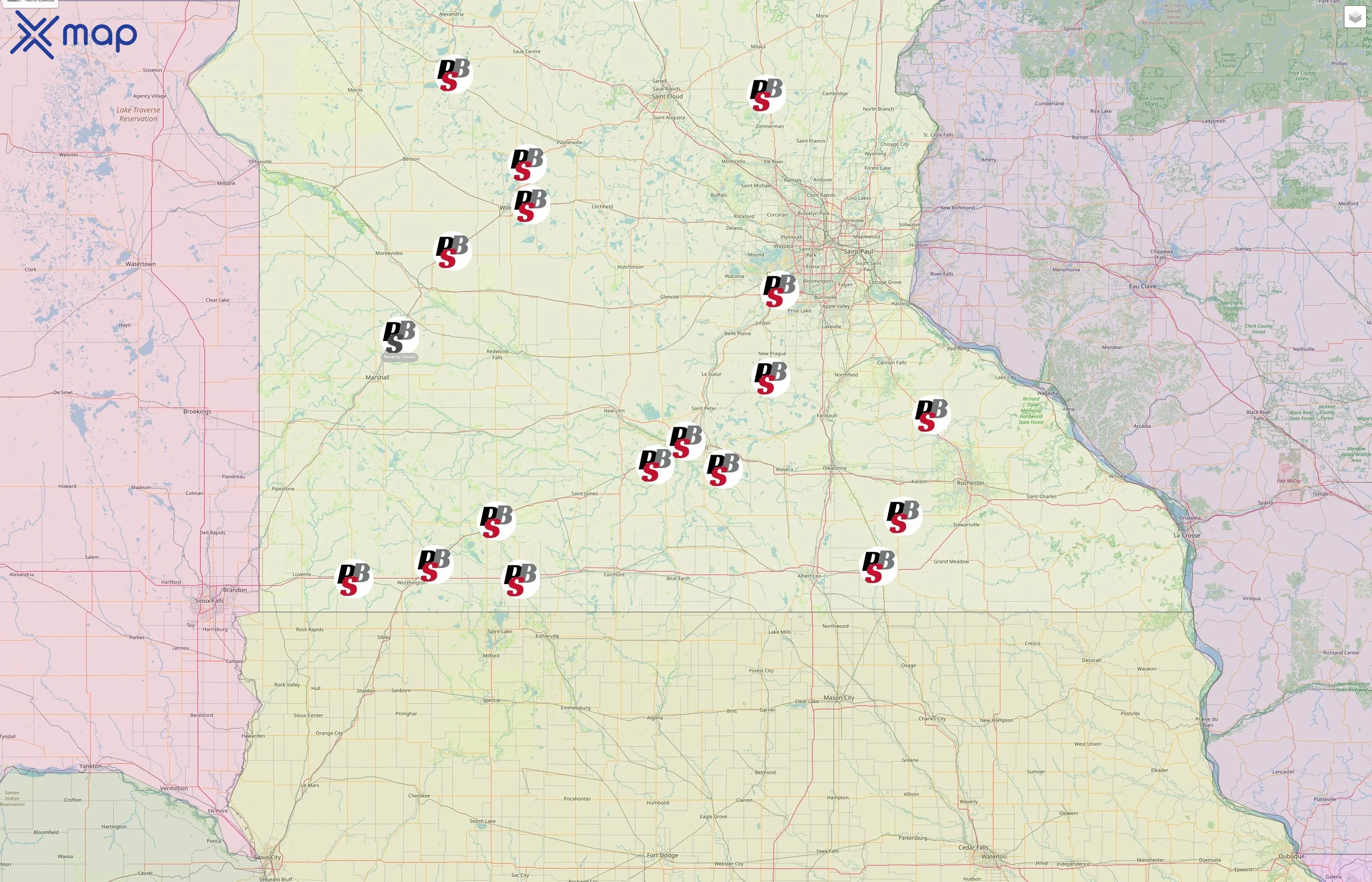 Palmer Bus Service street hotspots