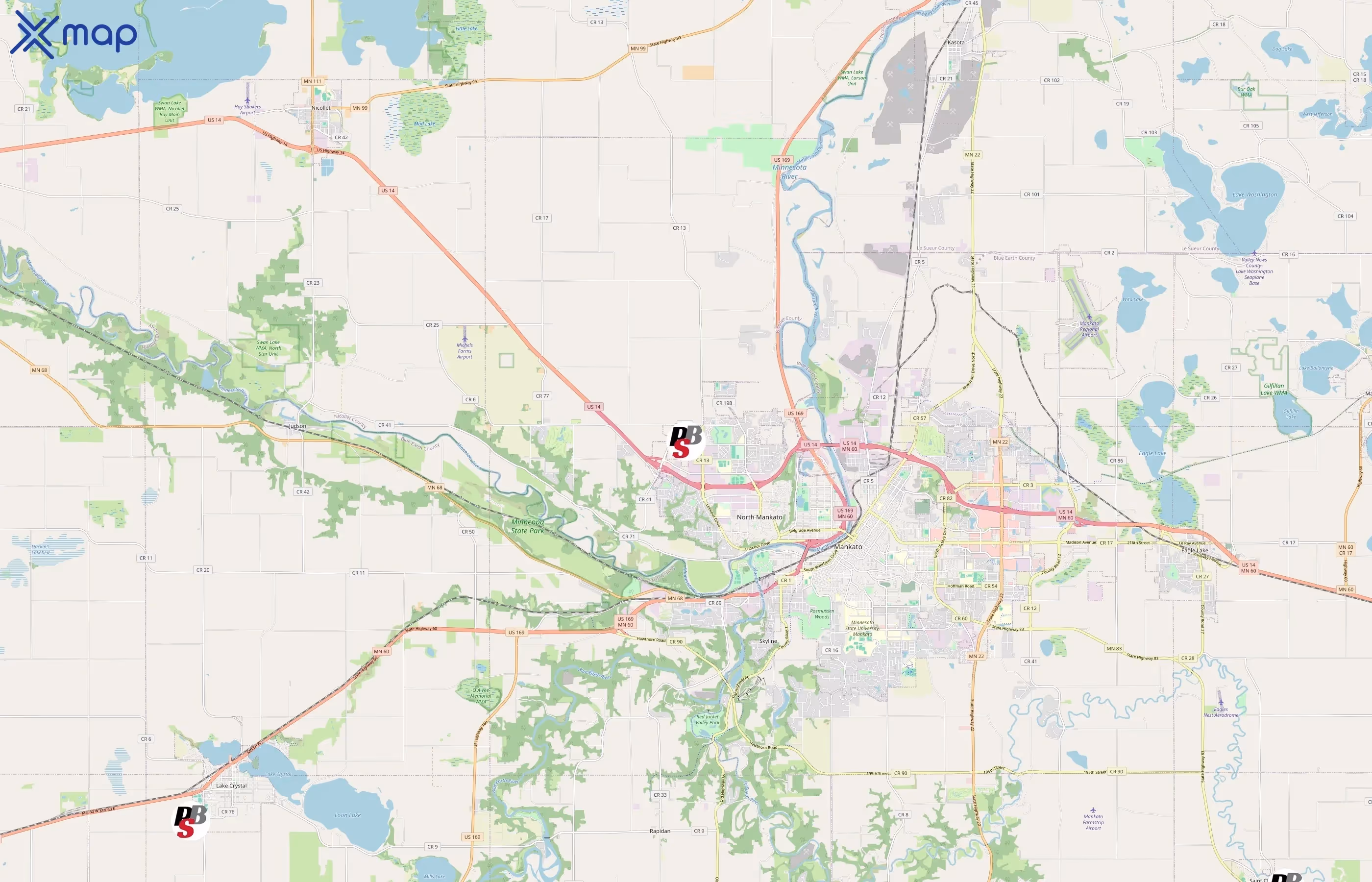 Palmer Bus Service area coverage