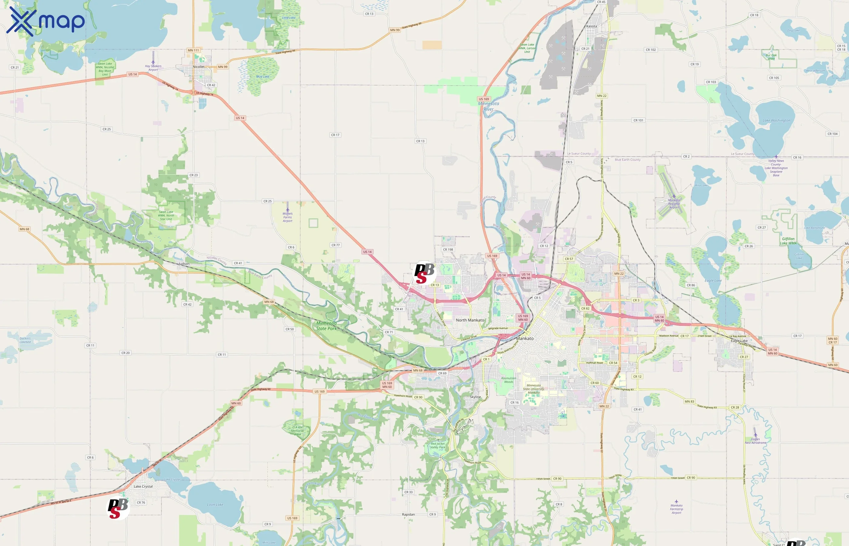 Palmer Bus Service area coverage