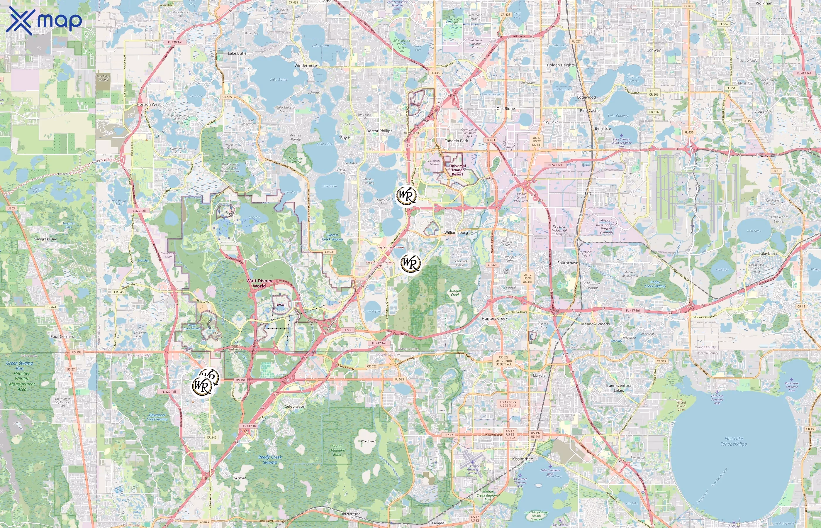Westgate Resorts area coverage