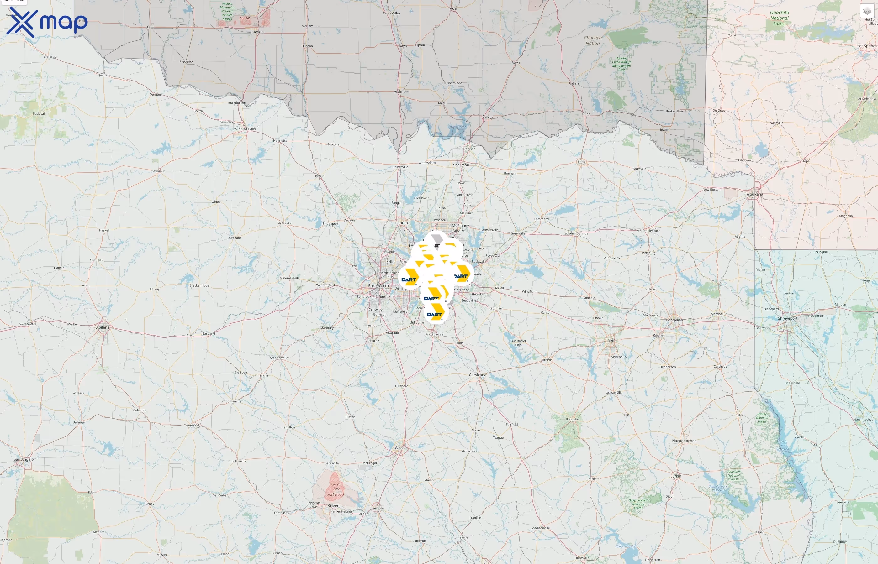 Dallas Area Rapid Transit street hotspots